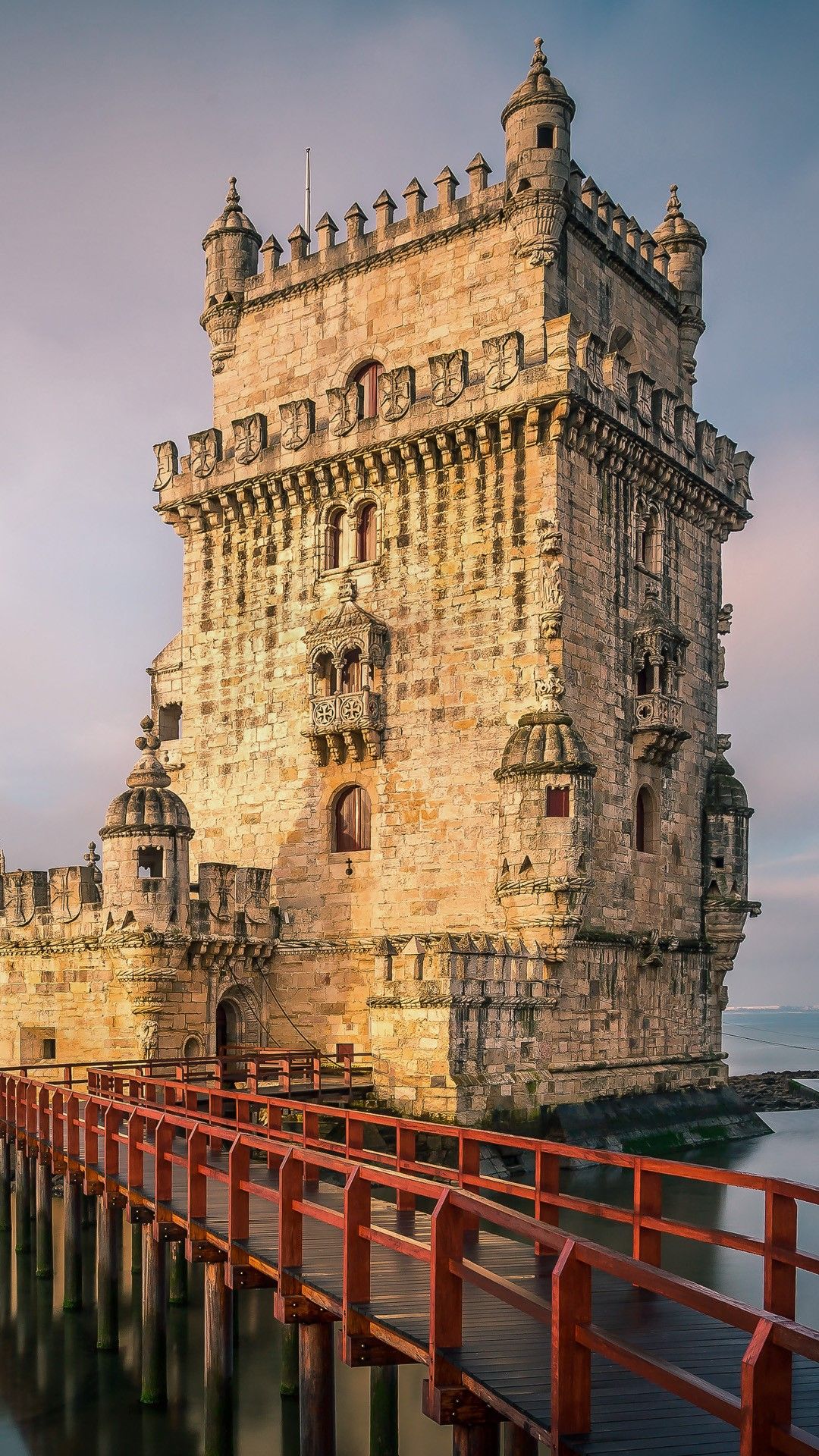 1080x1920 Belém Tower (Torre de Belém) at the Tagus river in Lisbon at sunrise, Portugal. Windows Spotlight Image