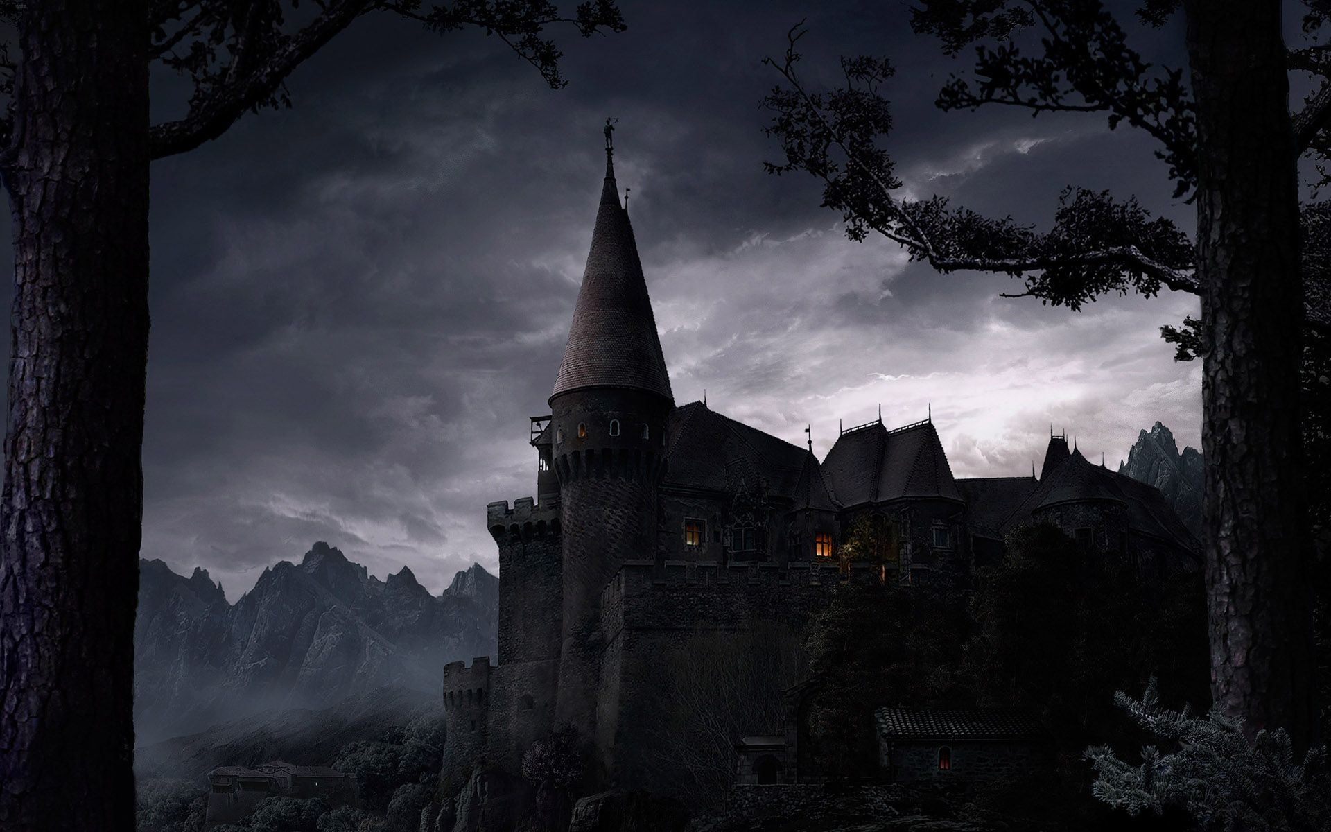 1920x1200 Enchanted Castle: A Dark Fantasy HD Wallpaperx1200