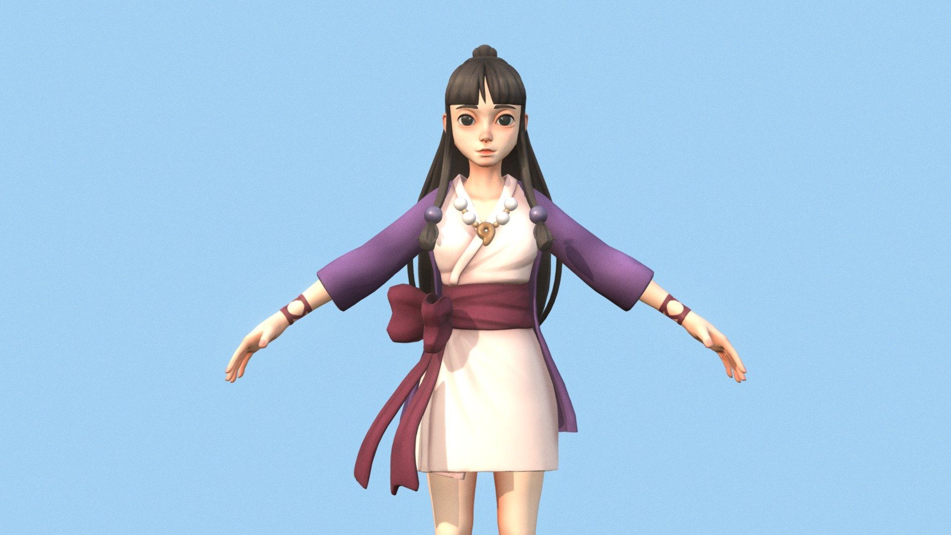 1920x1080 Maya Fey [Apose] Free 3D Model By Kanna Nakajima [36812d2]