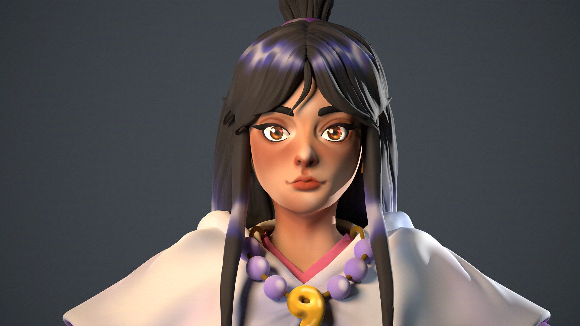 1920x1080 Maria Ferri Borràs Fey 3D Sculpture (Ace Attorney)