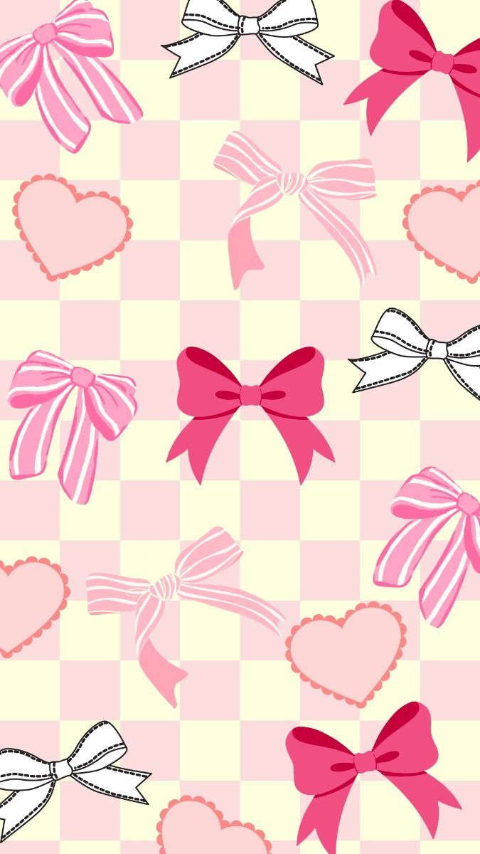 675x1200 coquette cute pink bow aesthetic wallpaper for iphone android hd