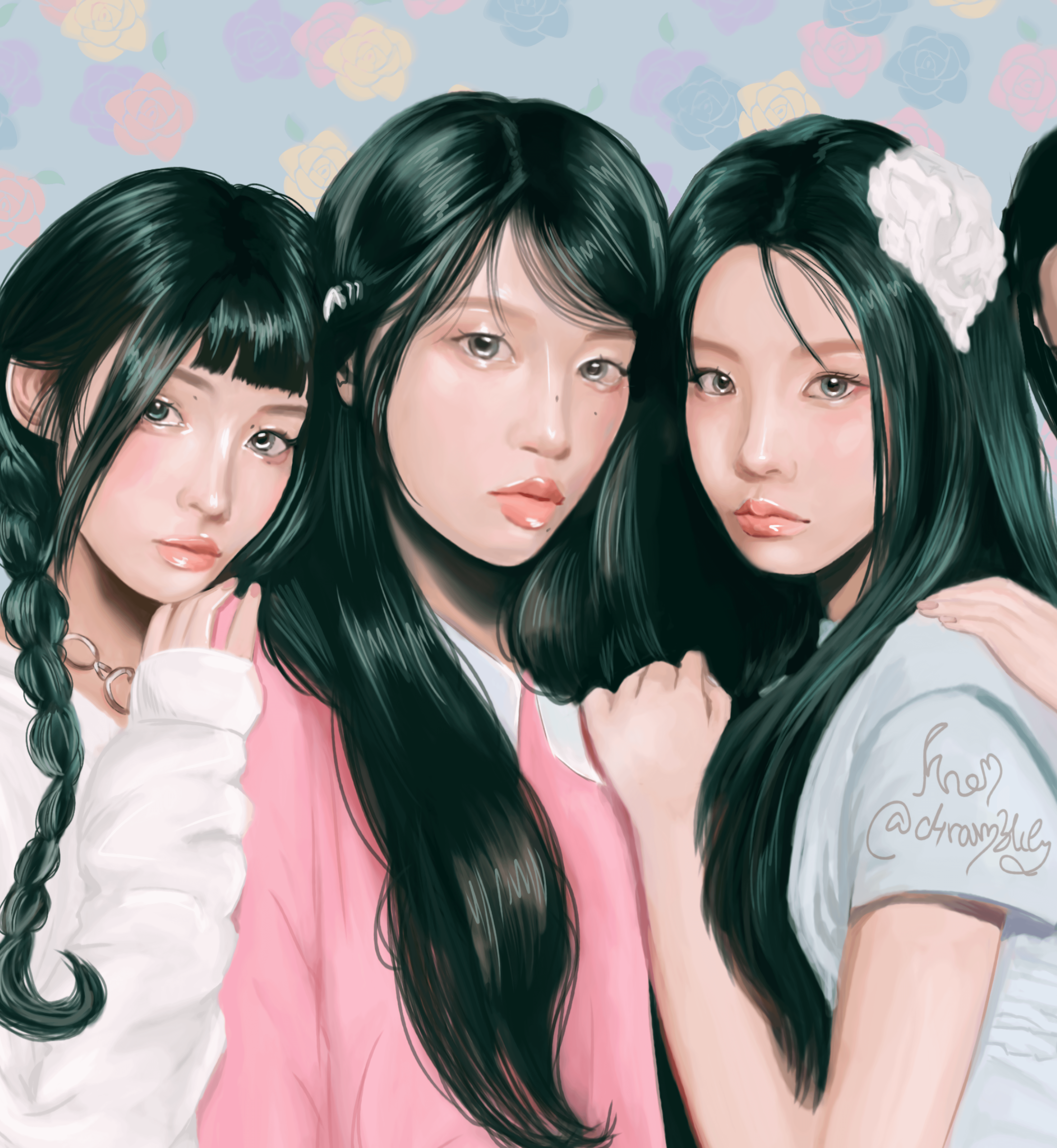 4245x4608 my drawing of Iroha, moka n wonhee