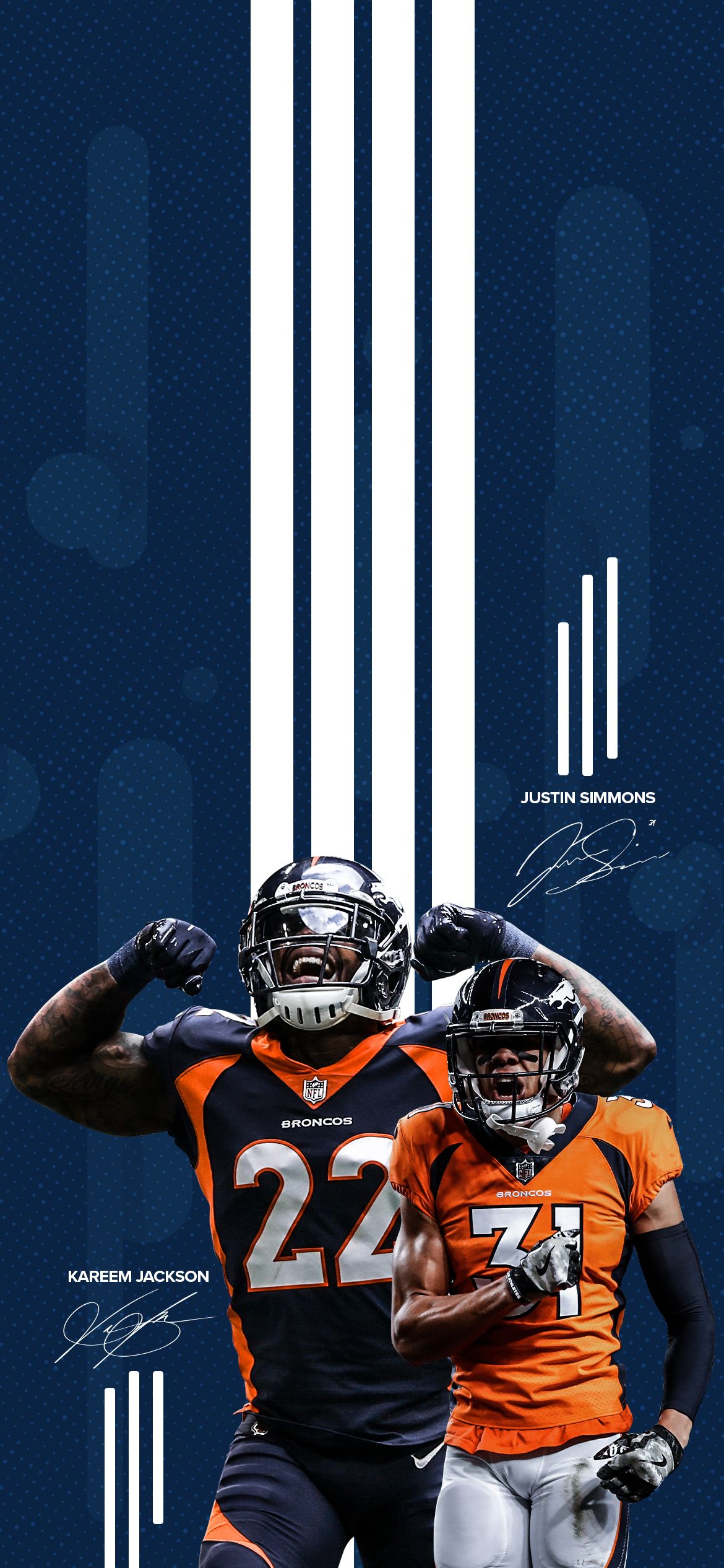 1170x2532 Broncos Players Wallpaper