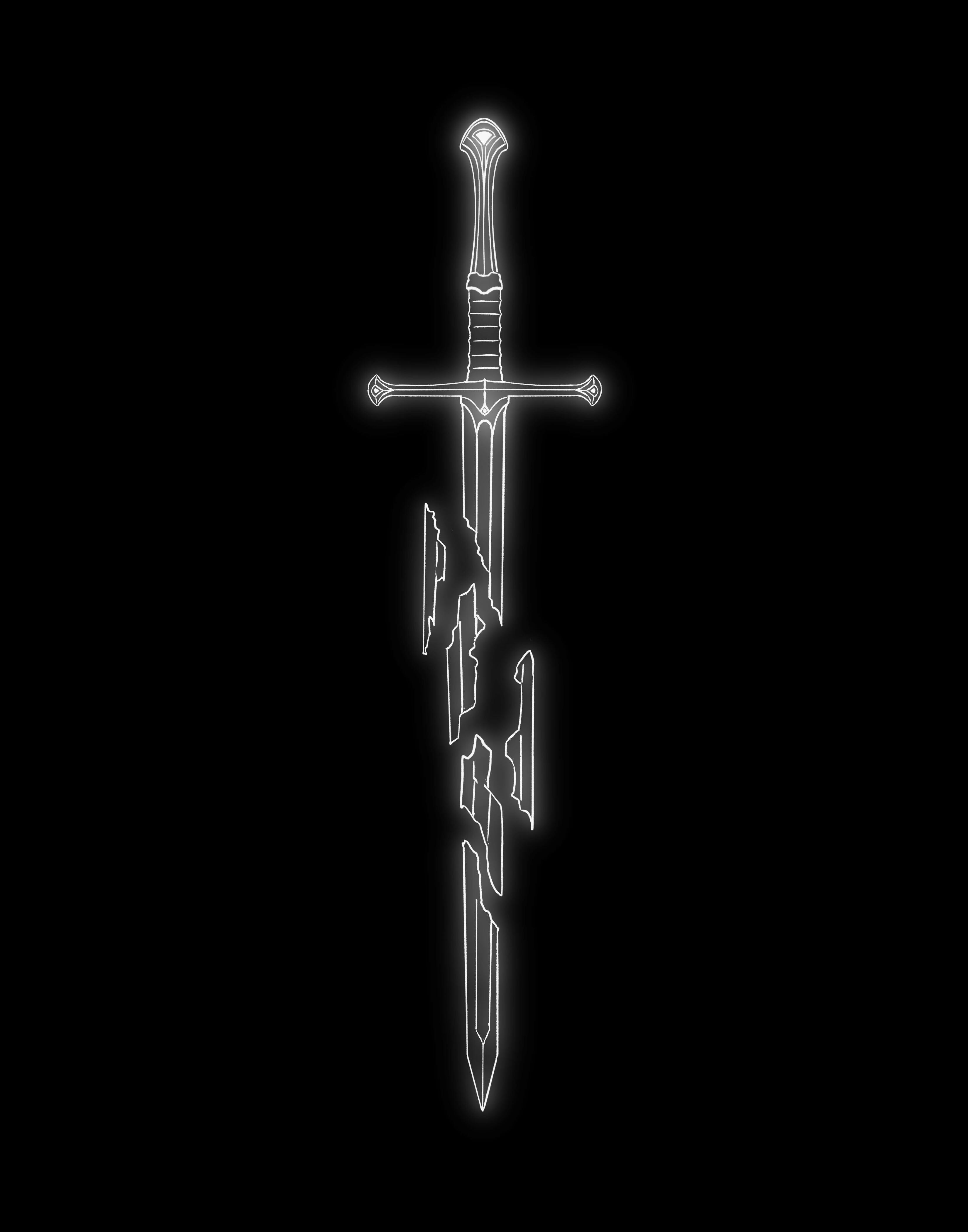 3300x4200 The Shards of Narsil, done by me on Procreate