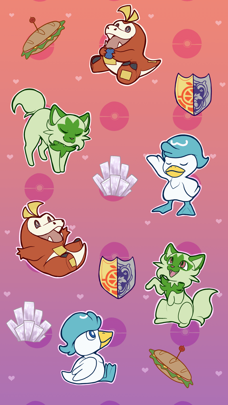 780x1387 Paldea Starter Wallpaper's Ko Fi Shop