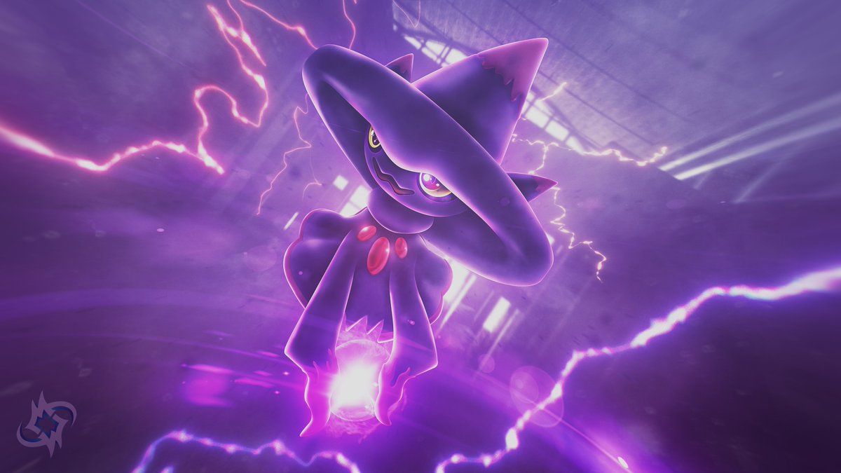 1200x675 Had a go at digital painting again for my favorite Pokemon Mismagius! Background and effects was made from stock stuff