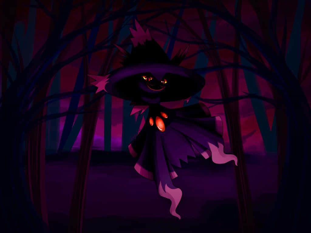1024x768 Download Pokémon Mismagius In Scary Forest Wallpaper