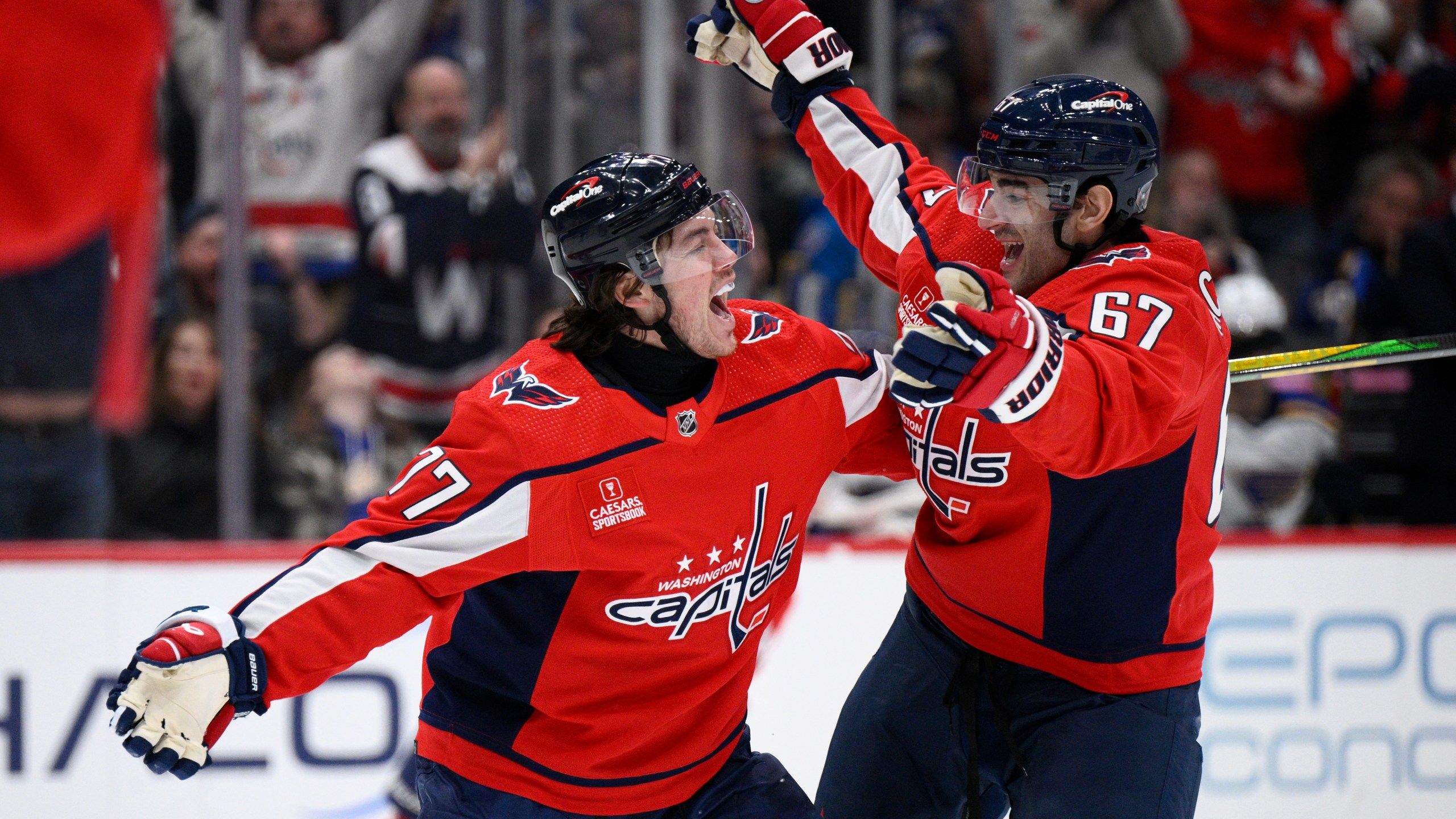 2560x1440 T.J. Oshie Has A Hat Trick As The Capitals Win Their 2nd In A Row By Beating The Blues 5 2. DC News Now