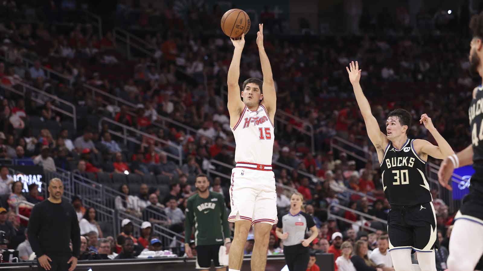 1600x900 Rockets news: Reed Sheppard one triple shy of franchise record in win over Bucks