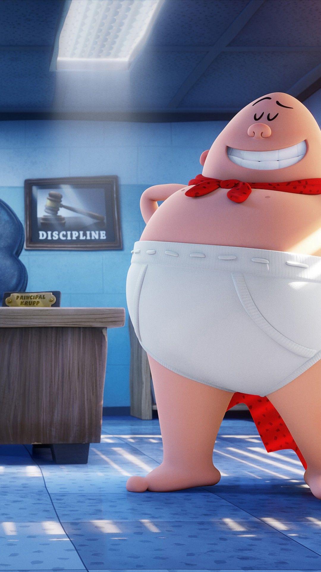 1080x1920 Wallpaper Captain Underpants, The First Epic Movie, best animation
