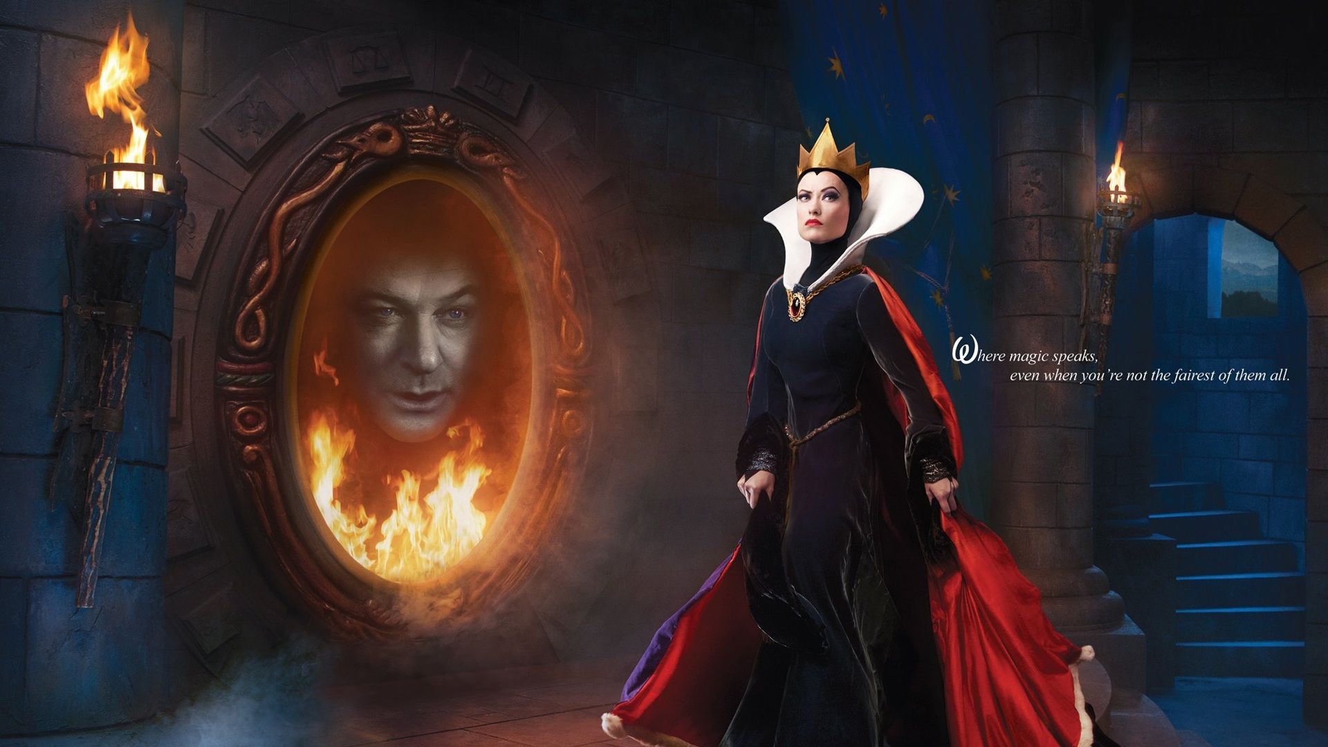 1920x1080 Photosession On Fairy Tales Of Disney. Stepmother And The Magic Mirror From Snow White Fairy Tale / Good