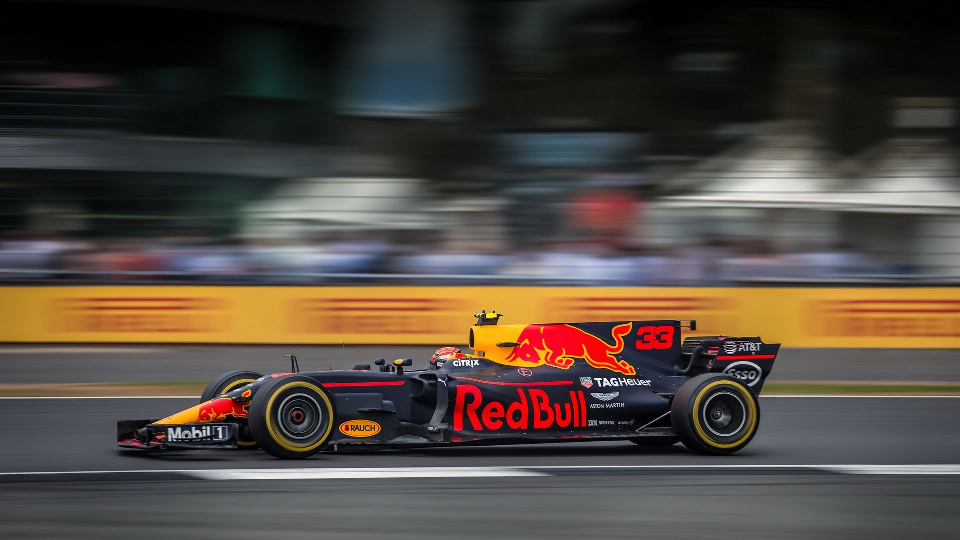 1920x1080 Wallpaper Red Bull, Silverstone, Max Verstappen, F1 British Grand Prix 2017 for mobile and desktop, section спорт, resolution 1920x1080