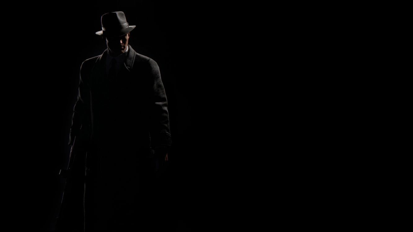 1333x750 Wallpaper Darkness, Light, Fedora, Overcoat, Frock Coat, Background Free Image