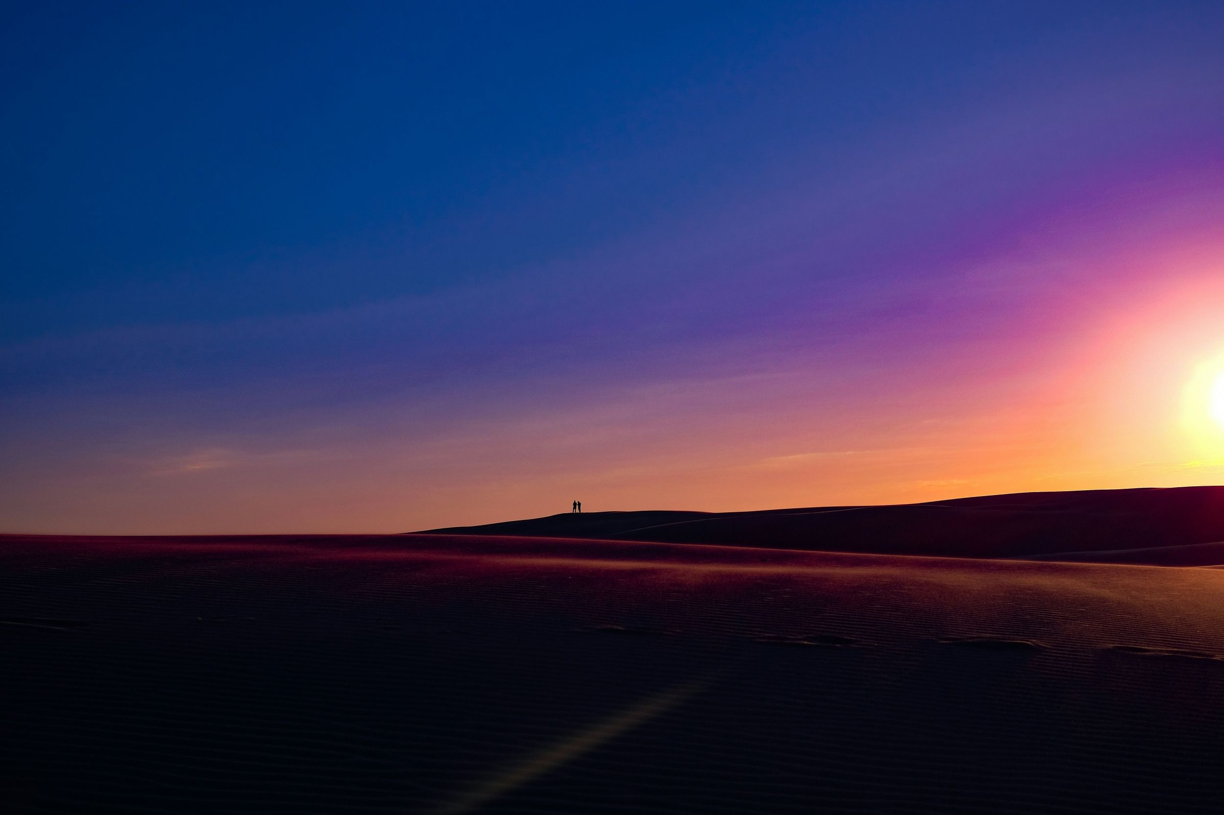2500x1666 Vibrant Purple Orange Sunset Landscape Nature