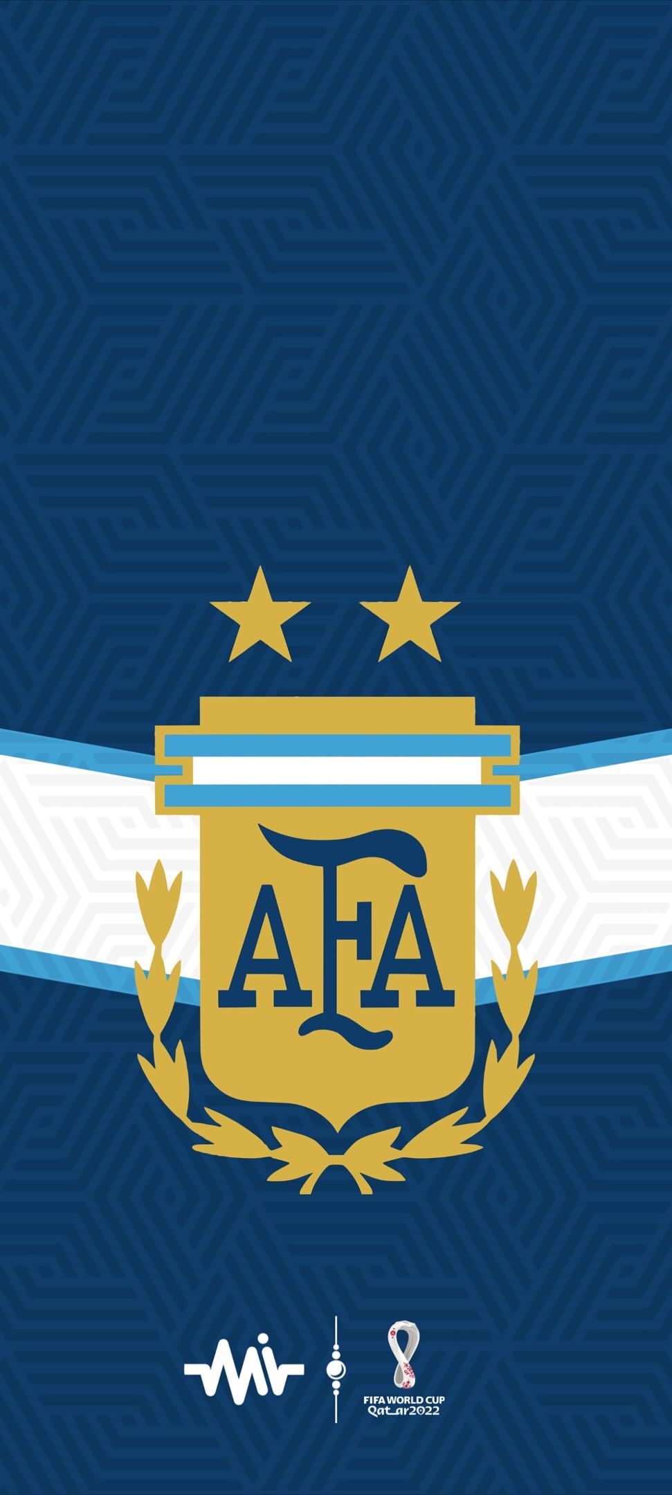 971x2160 Argentina National Team Crest 2022 Football Wallpaper