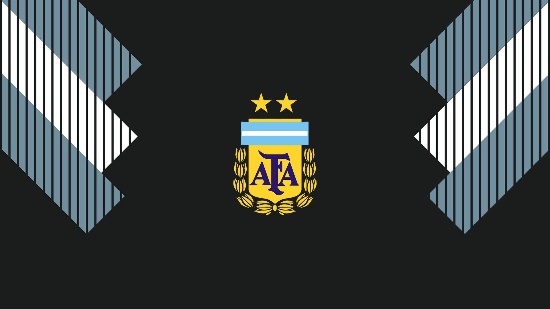1920x1080 Download Argentina National Football Team Crest on a Black Background Wallpaper