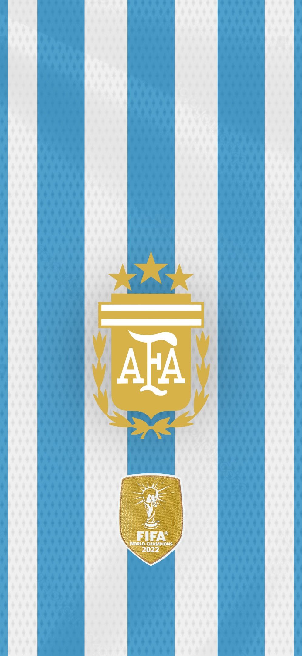 995x2160 Argentina 2022 World Champions Jersey Detail Football Wallpaper