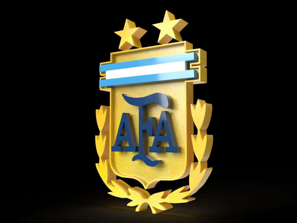 1024x768 Logo 3D Model AFA Argentina
