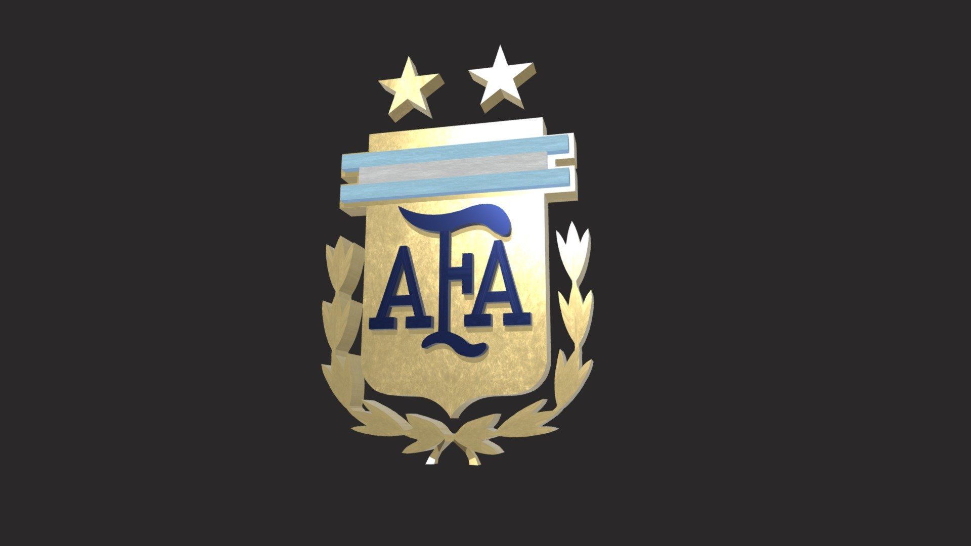 1920x1080 Shield of the Argentine football team (AFA) model by julietacanillas [8c95c7d]