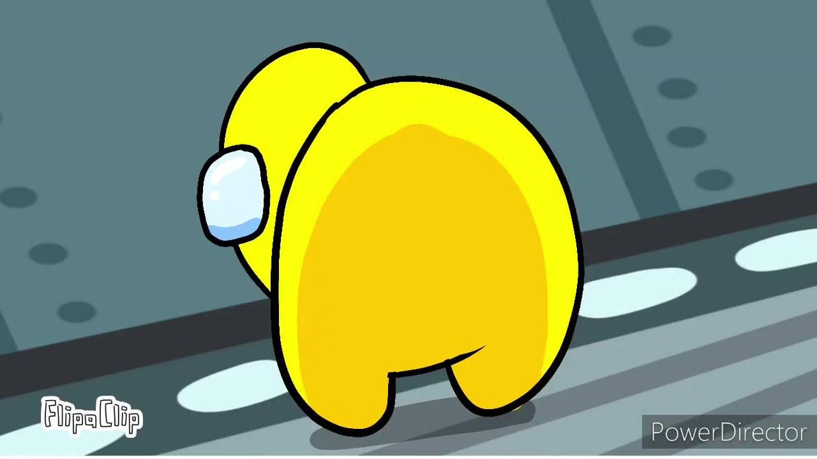 1192x670 among us yellow twerk but animated