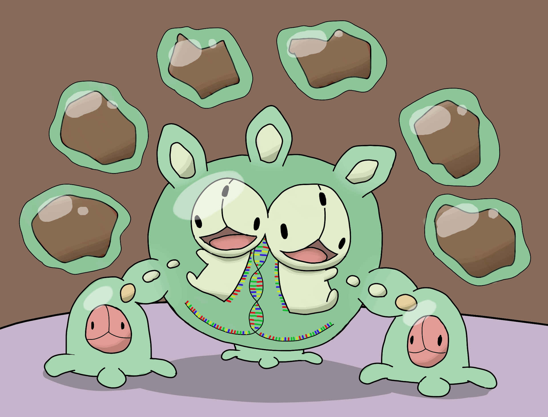 1920x1463 Download Caption: Captivating Artwork of Mega Reuniclus, the Miracle Pokemon Wallpaper
