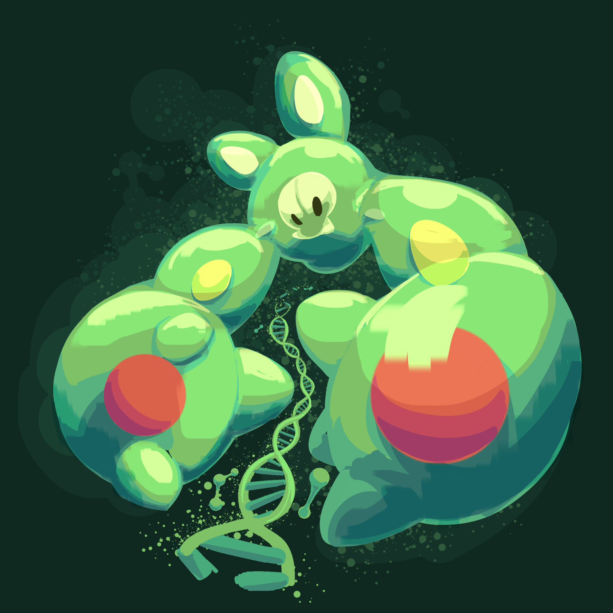 2048x2048 Reuniclus fanart!