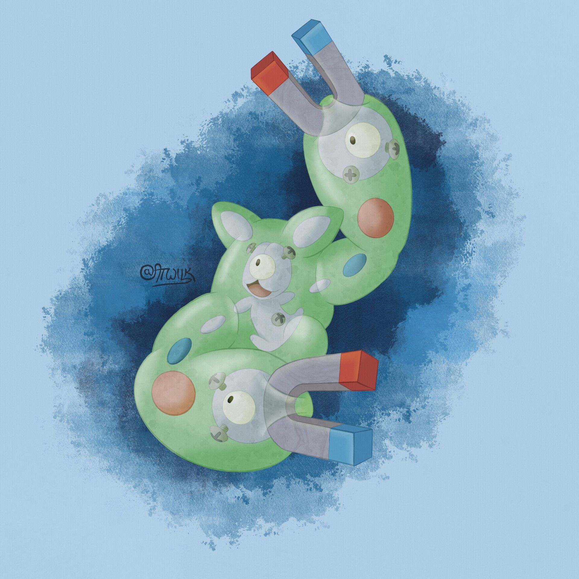 1920x1920 Poke Fusion: Magneton X Reuniclus