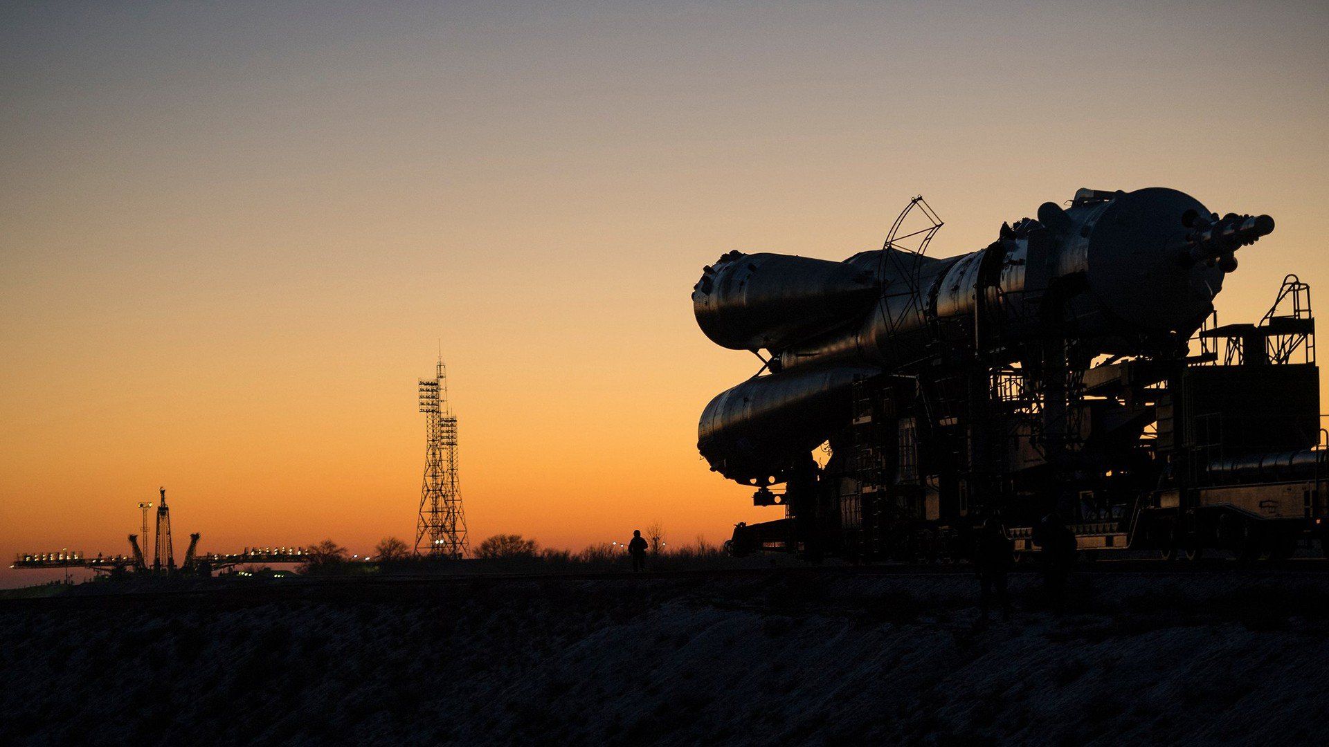 1920x1080 Roscosmos, Baikonur Cosmodrome, Rocket, Soyuz Wallpaper HD / Desktop and Mobile Background