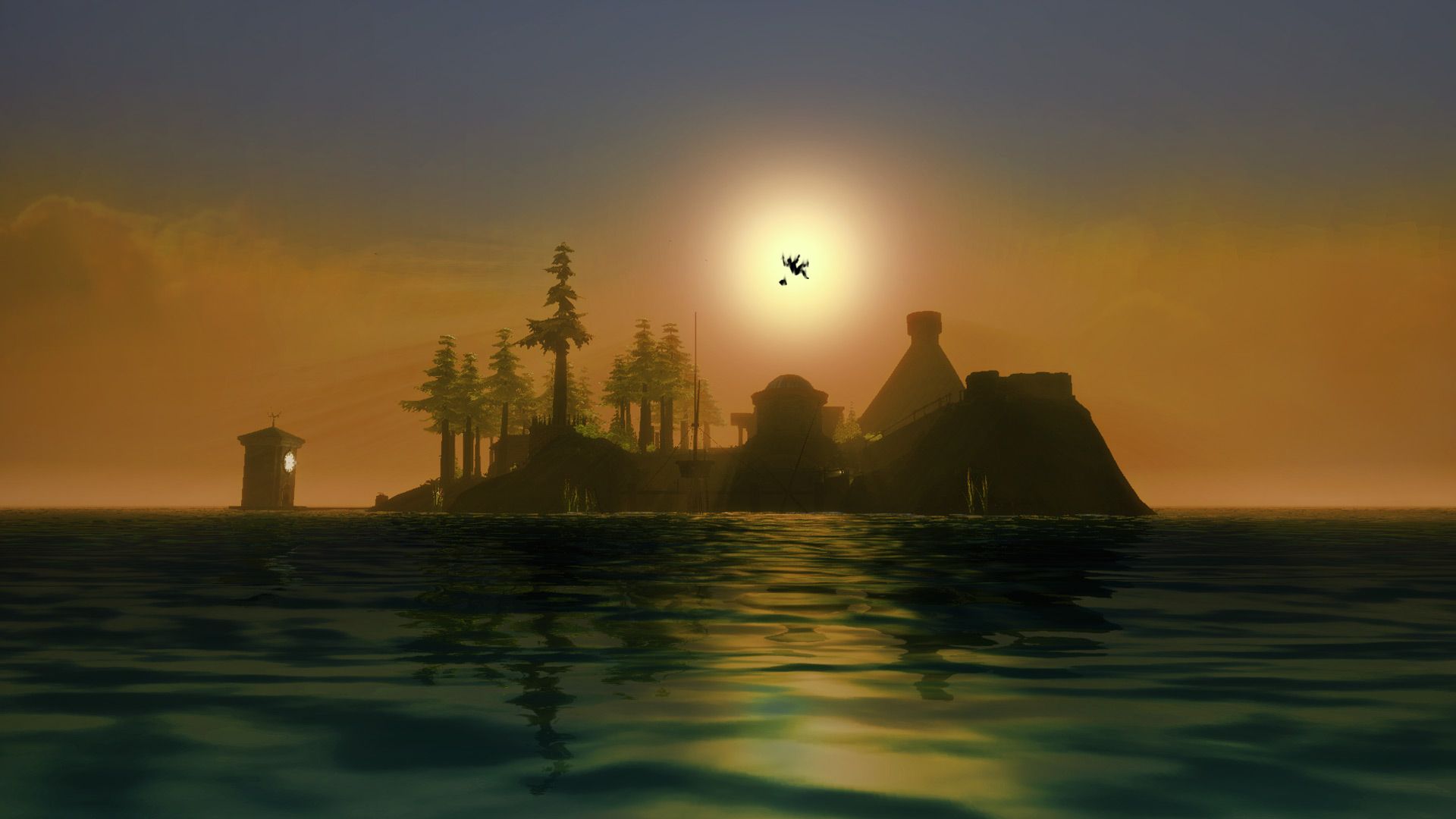 1920x1080 Added a little something to the Myst island wallpaper, enjoy!