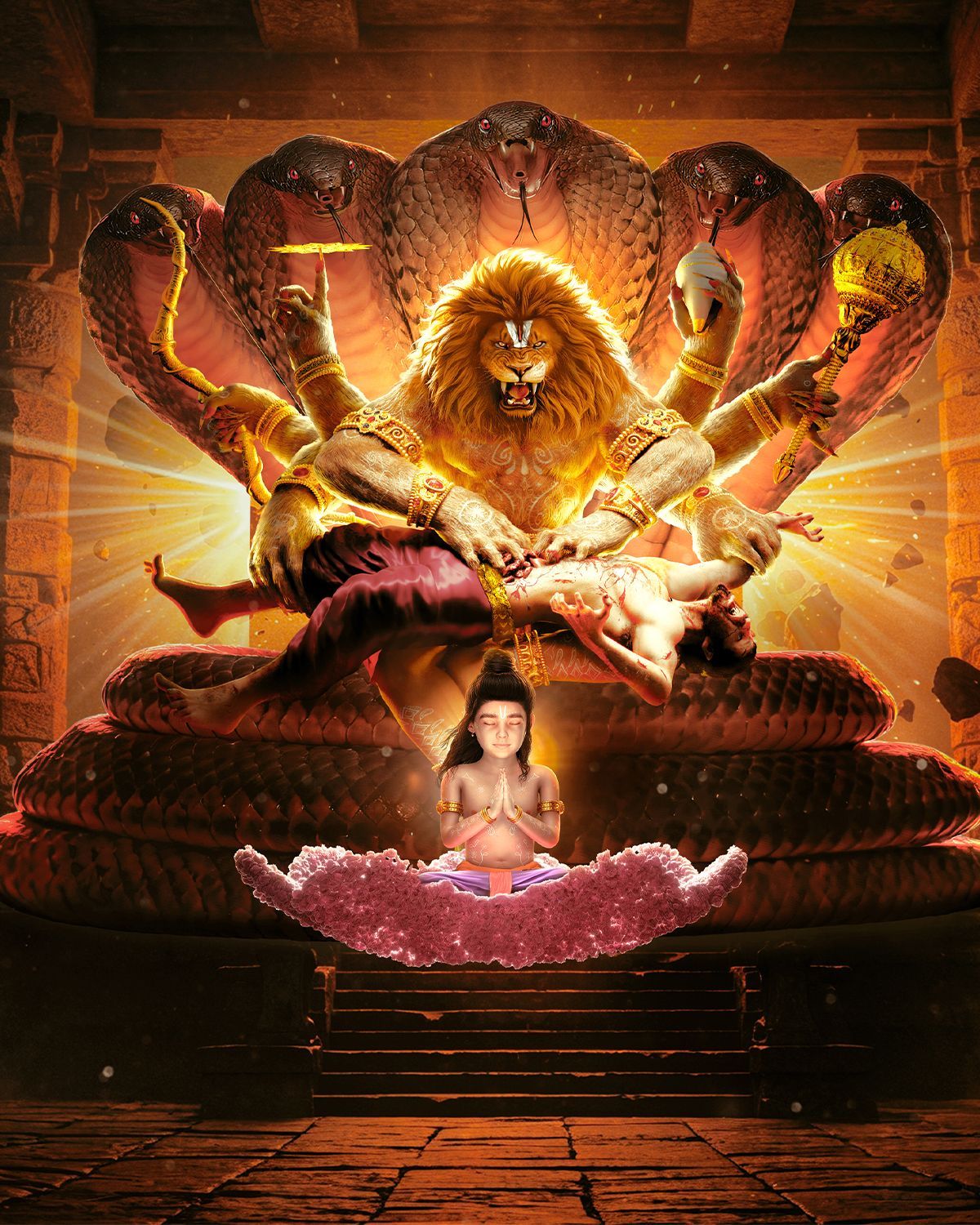 1200x1500 Ugra narasimha swamy image HD ideas. ugra narasimha swamy image hd, god illustrations, god art