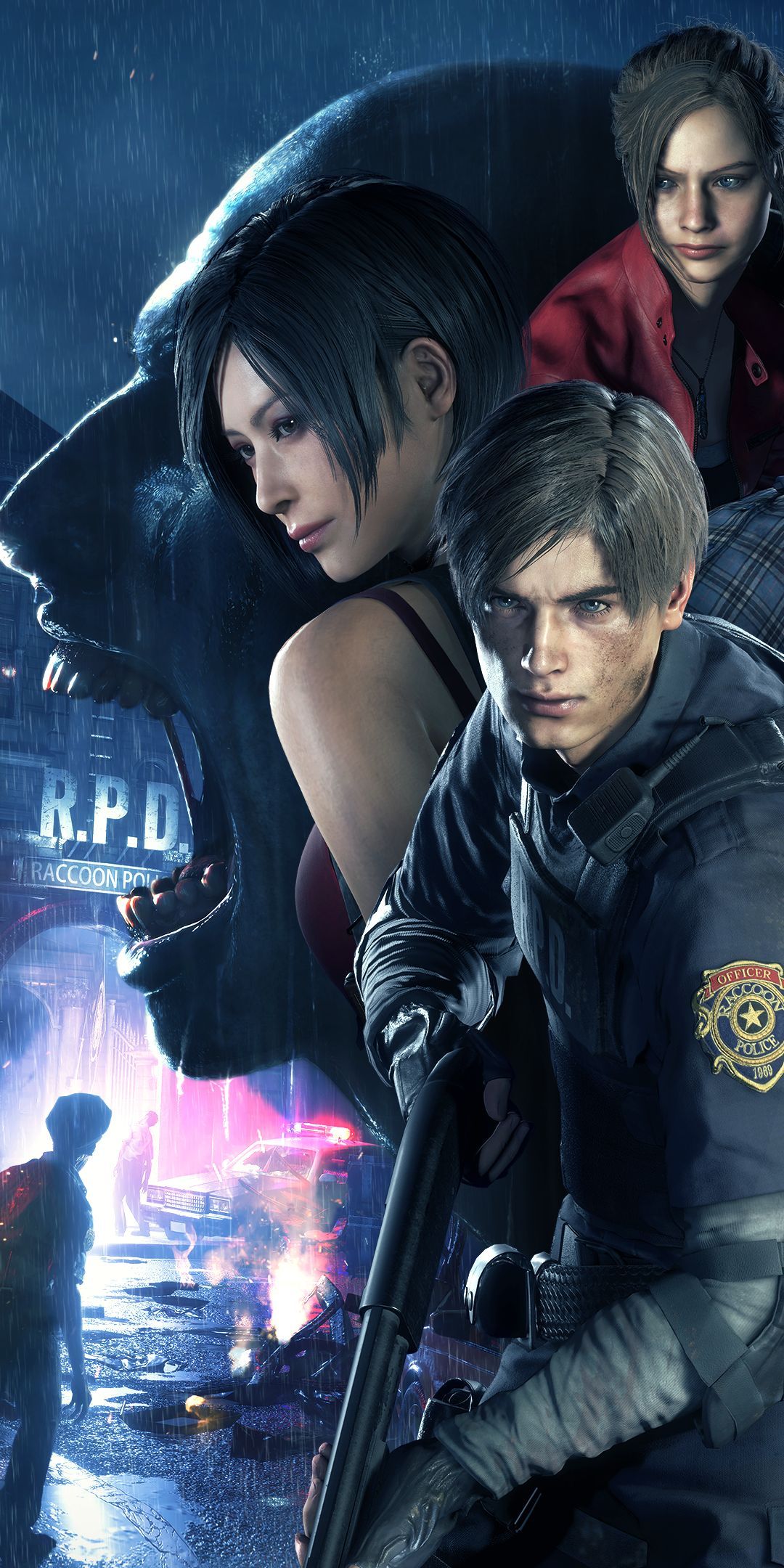 1080x2160 Phone wallpaper: Leon S Kennedy, Claire Redfield, Ada Wong, Video Game, Resident Evil 2 (2019), Resident Evil 1155950