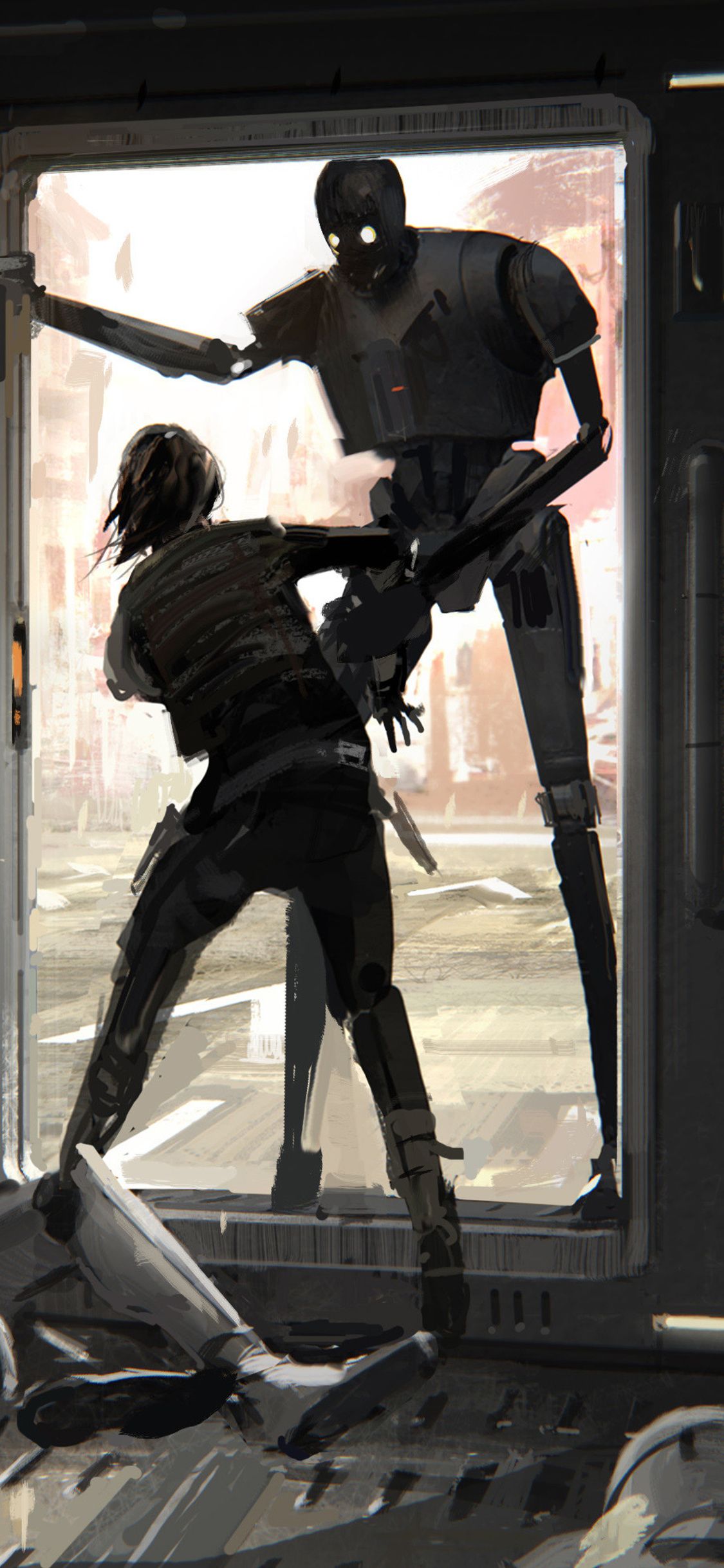 1125x2436 Jyn Erso K 2SO Rogue One A Star Wars Story Artwork iPhone XS, iPhone iPhone X , HD 4k Wallpaper, Image, Background, Photos and Picture