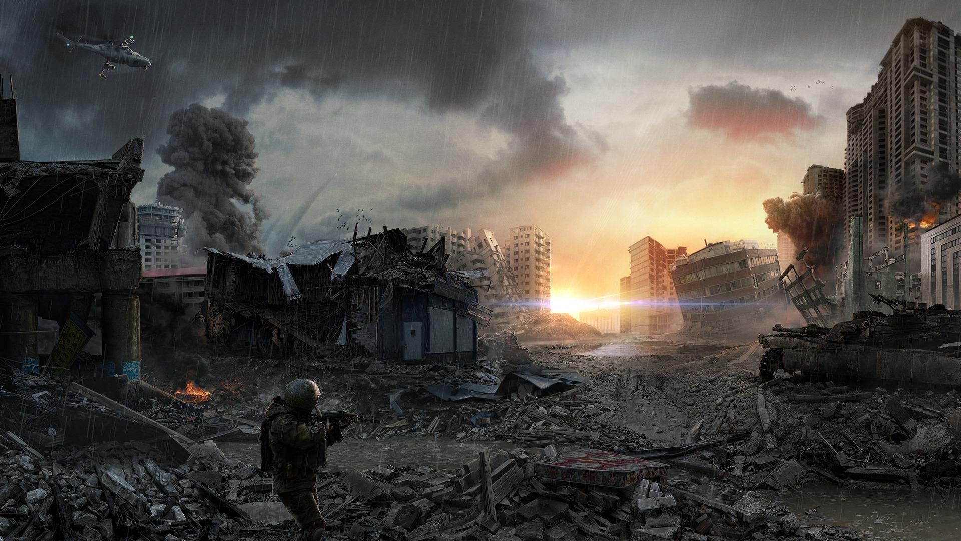 1920x1080 Post Apocalyptic Sci Fi: HD Wallpaper Of A Dystopian Worldx1080