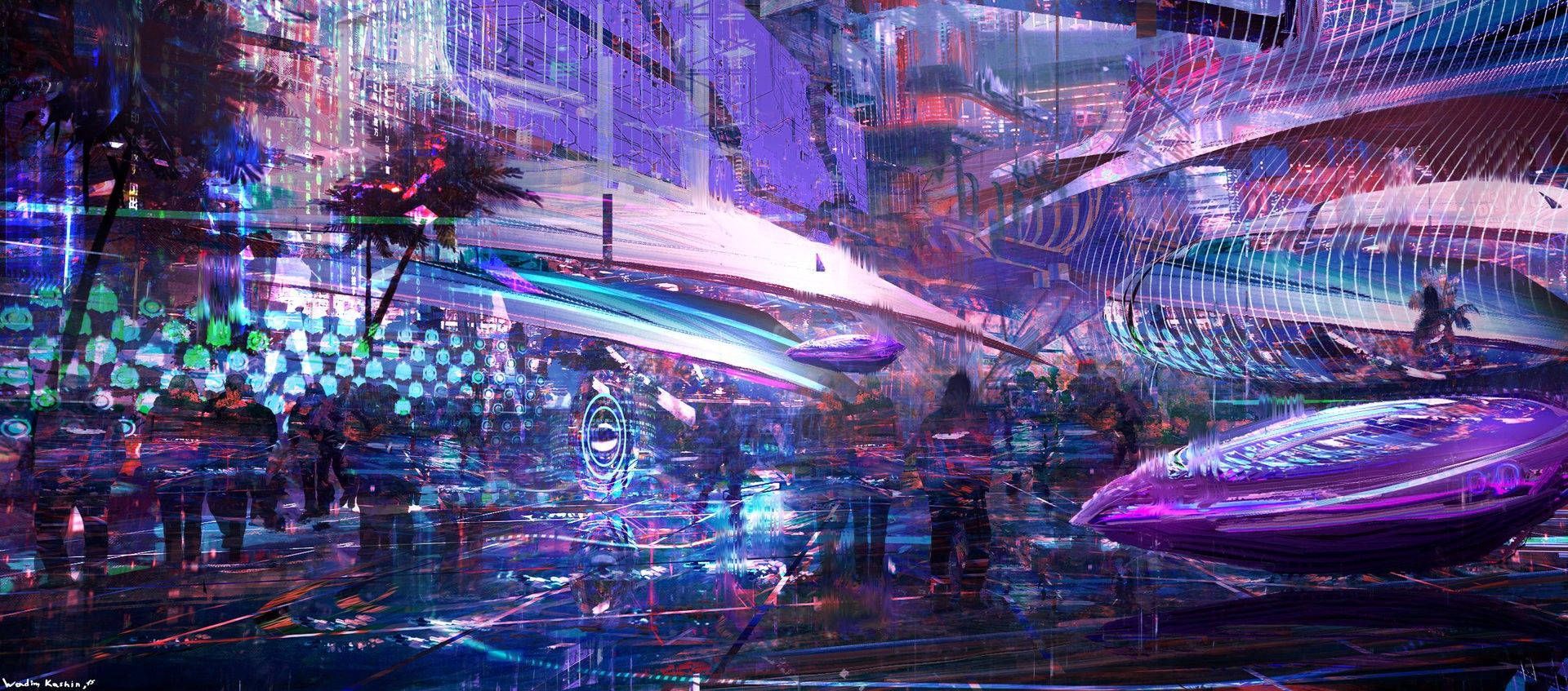 1920x847 Download Cyberpunk Wallpaper