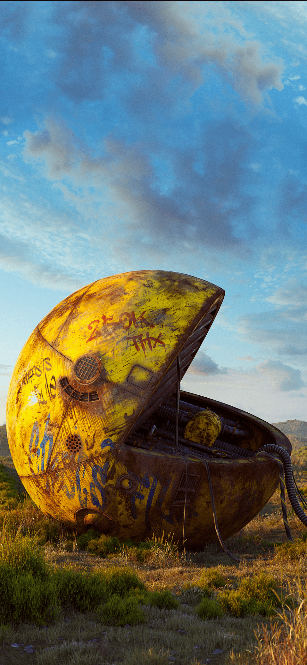 1205x2609 Dystopia Wallpaper Free High Quality Background