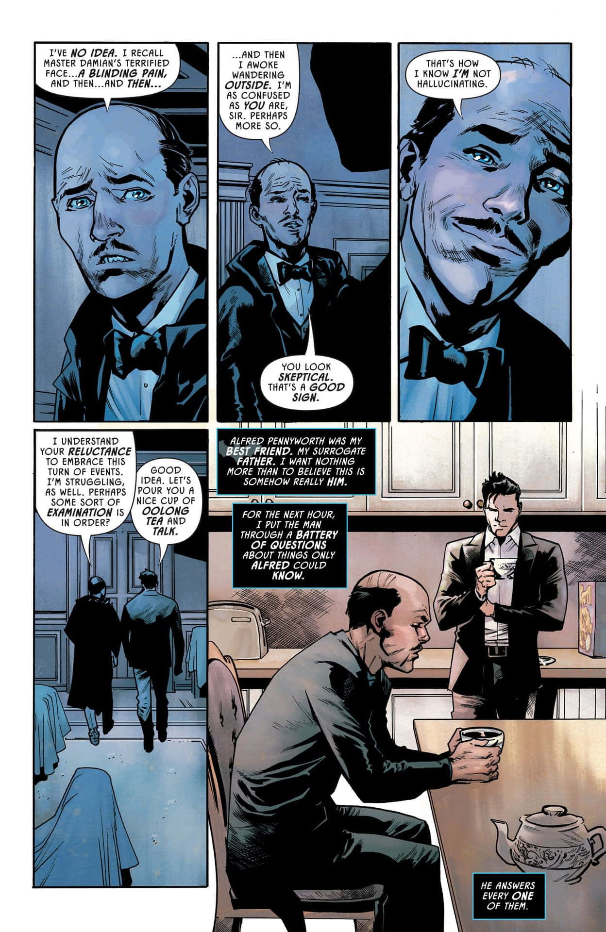 1248x1920 Download Alfred Pennyworth serving Bruce Wayne in the Batcave Wallpaper