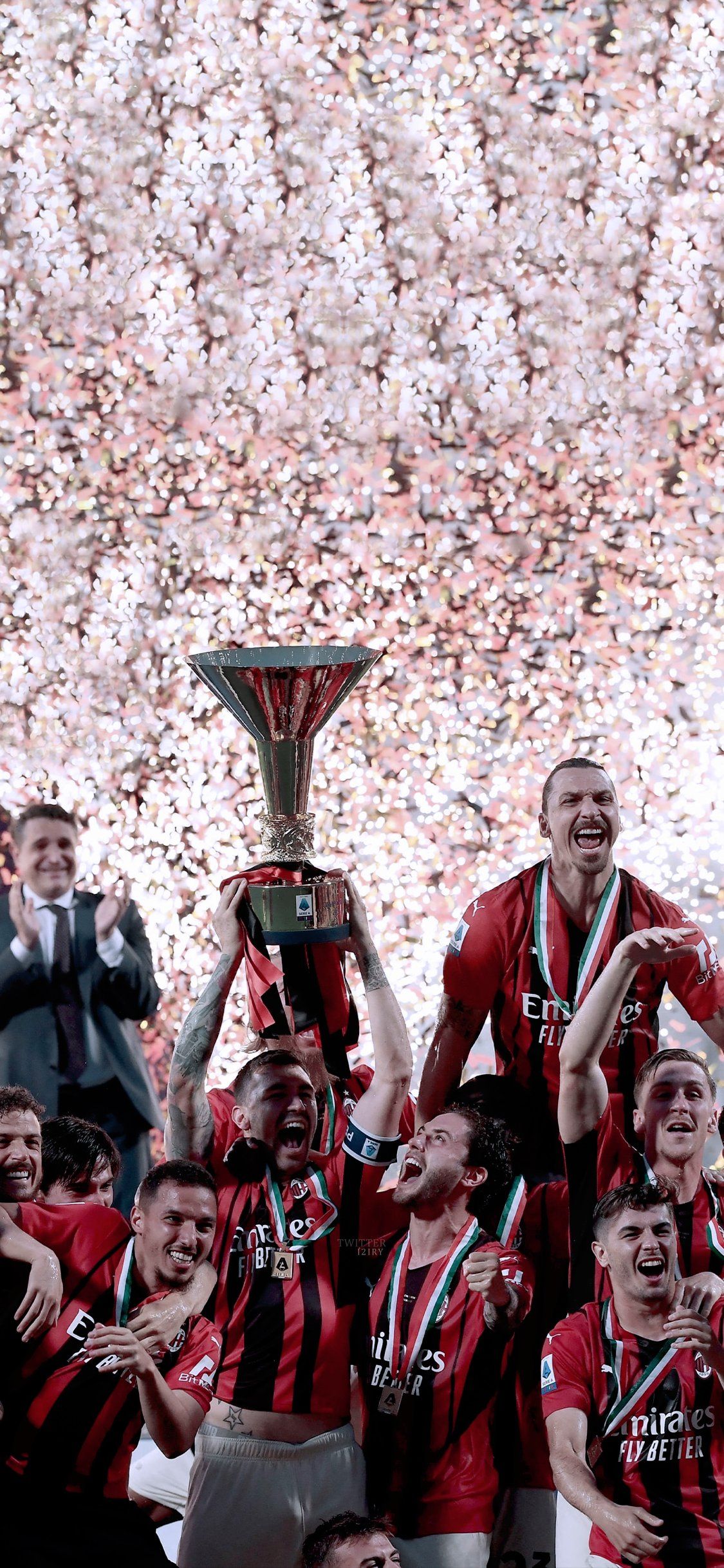 1125x2436 AC Milan Team Wallpaper