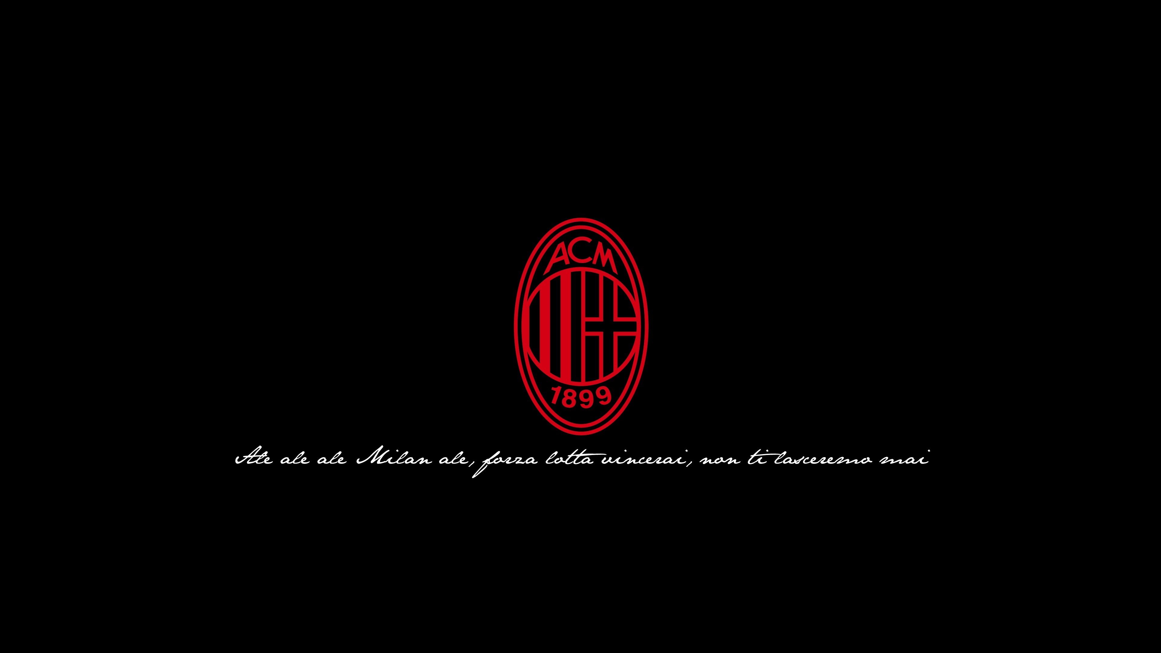 3840x2160 Wallpaper logo, Italy, soccer, ac milan, Milan for mobile and desktop, section разное, resolution 3840x2160