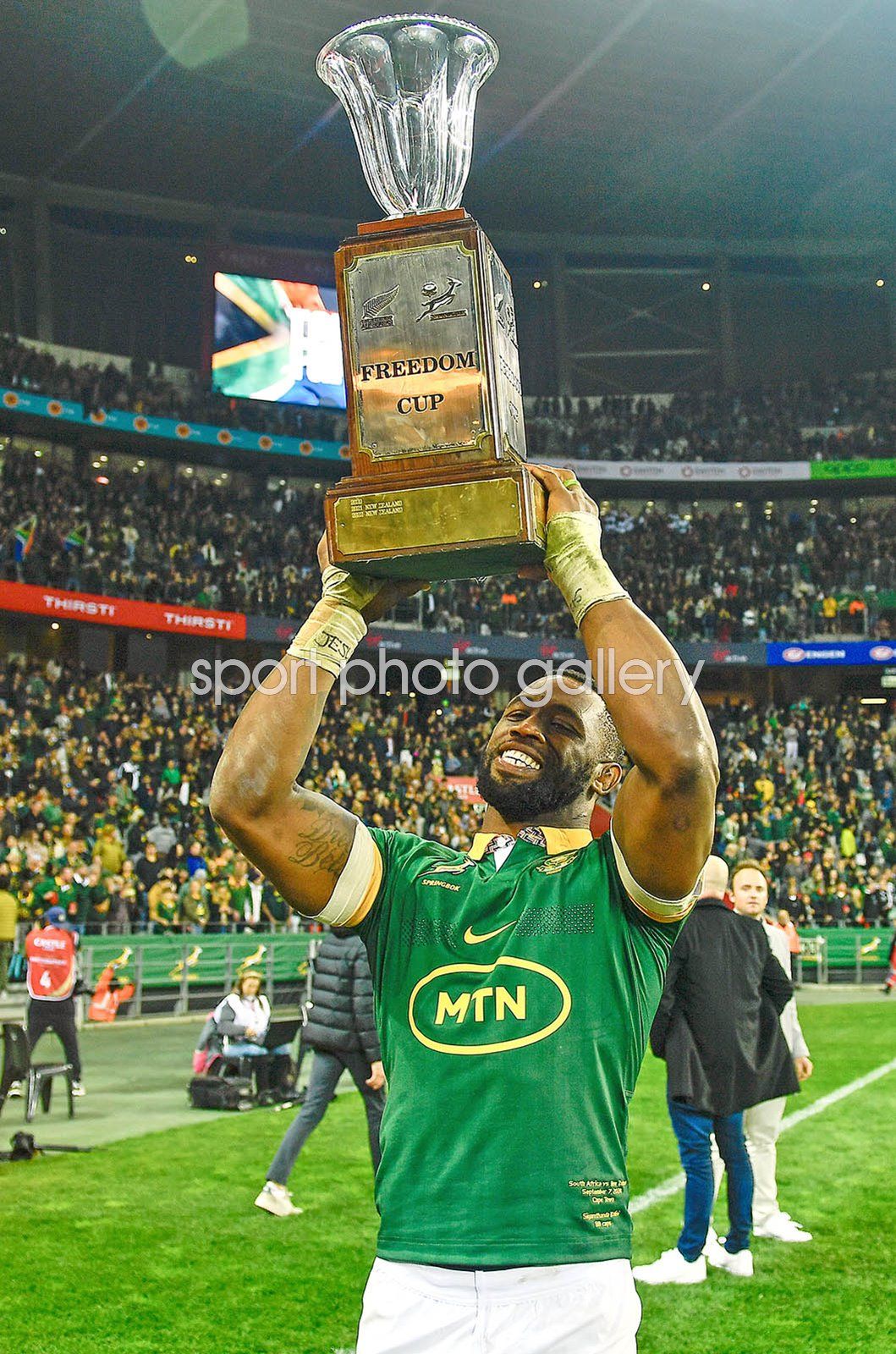 1059x1600 Siya Kolisi South Africa captain celebrates win v New Zealand Rugby Championship Cape Town 2024 Image