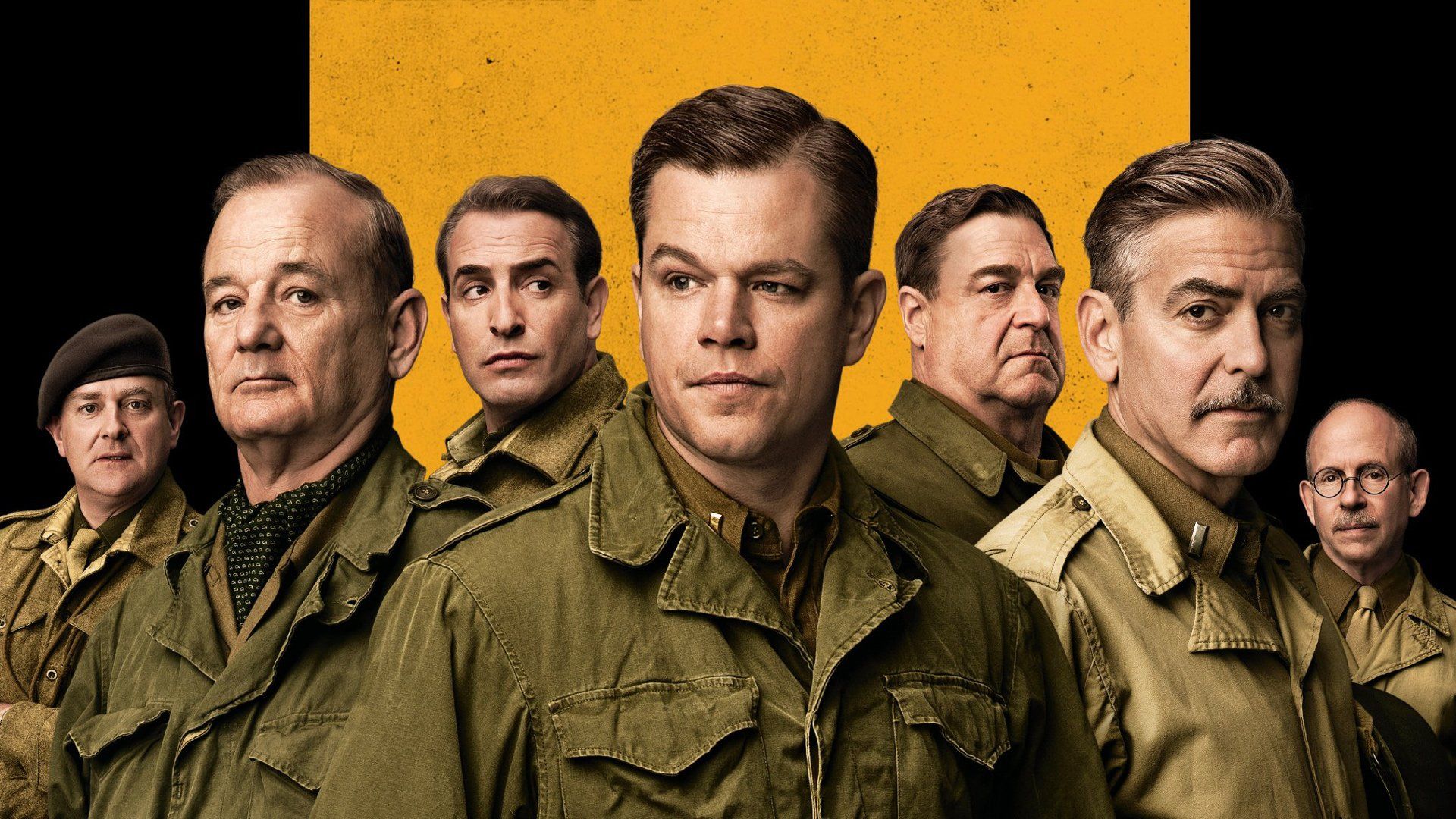 1920x1080 Download Jean Dujardin Matt Damon John Goodman George Clooney Bob Balaban Bill Murray Movie The Monuments Men HD Wallpaperx1080