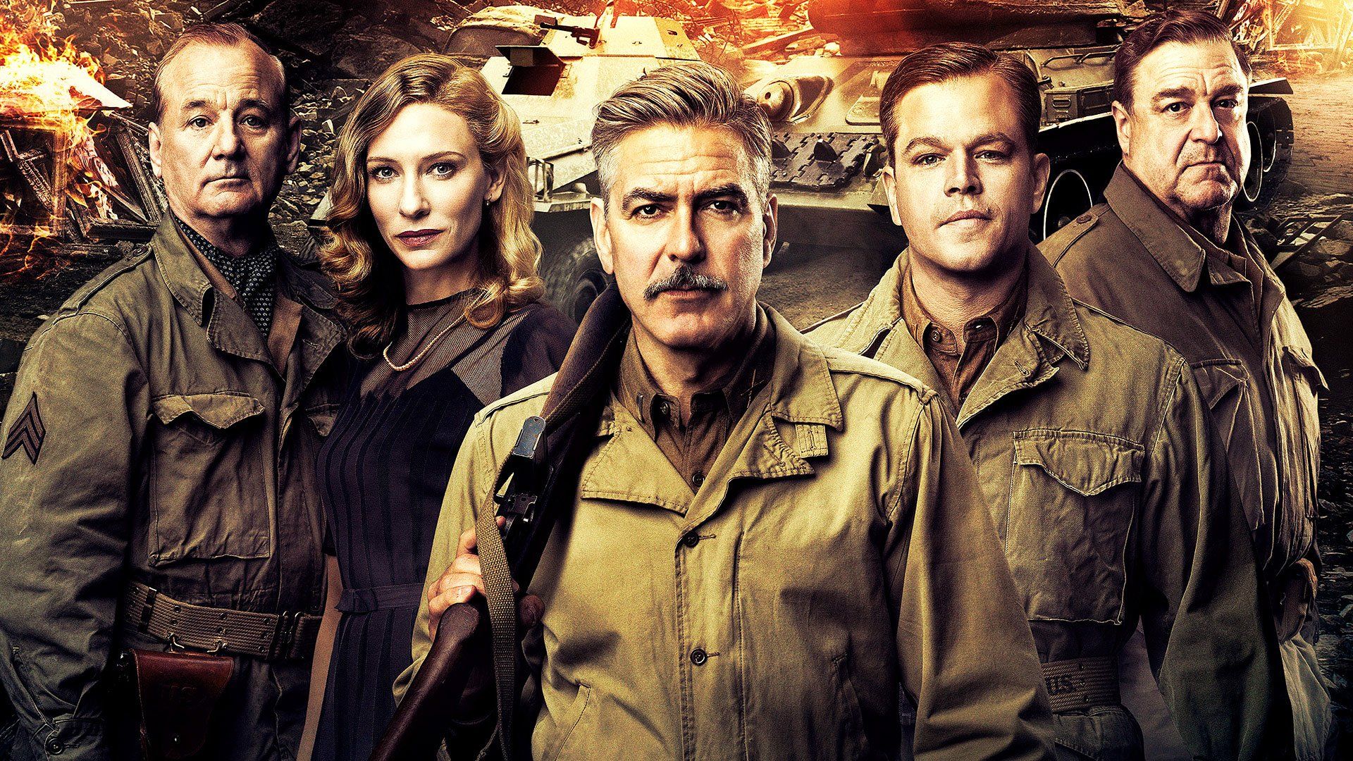 1920x1080 Download Cate Blanchett Matt Damon John Goodman George Clooney Bill Murray Movie The Monuments Men HD Wallpaperx1080