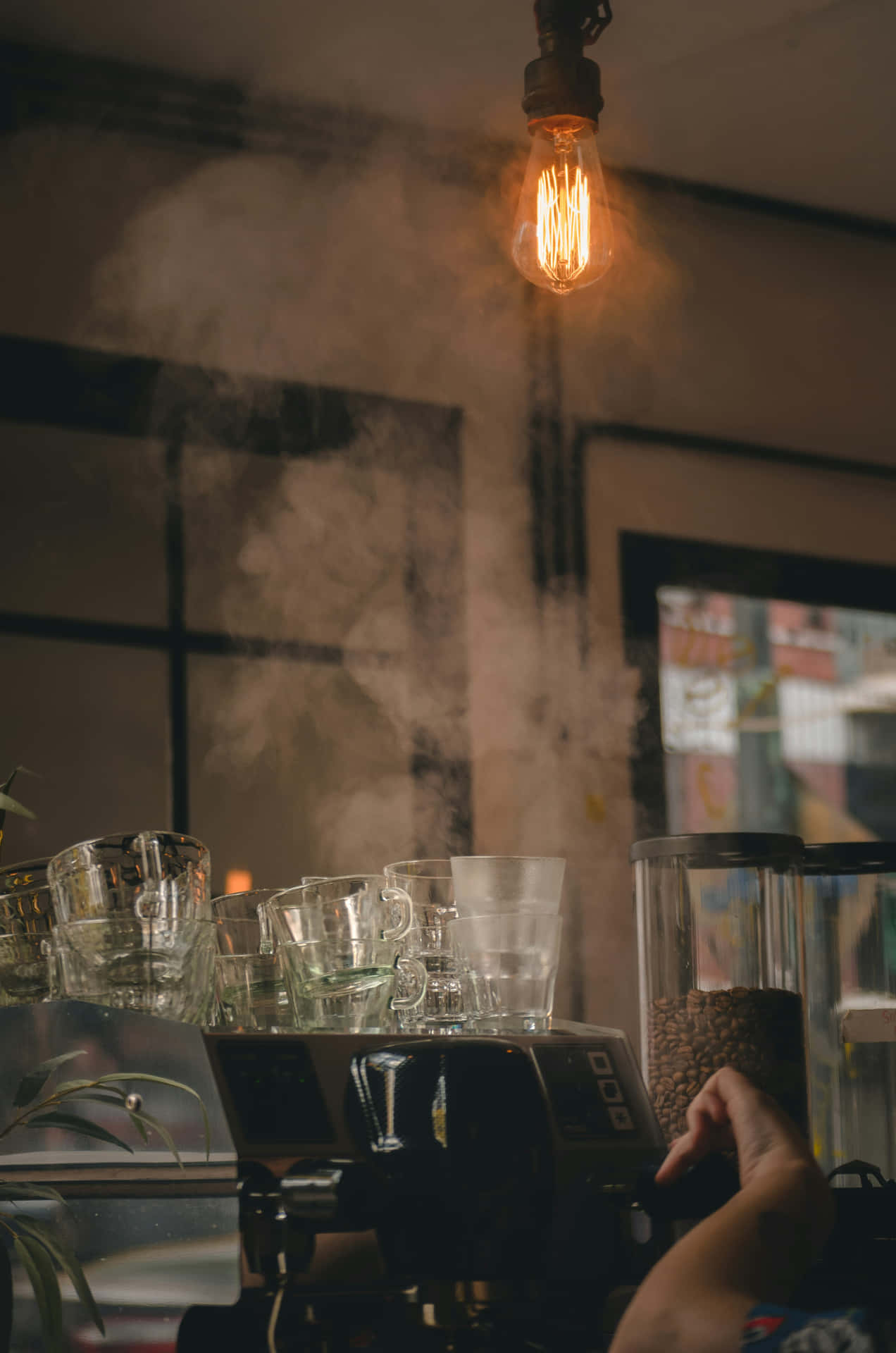 1272x1920 Download Vintage Coffee Shop Wallpaper