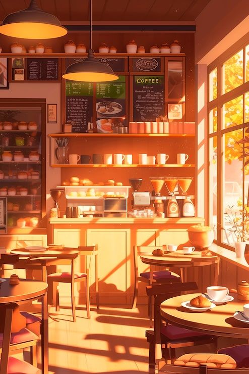 494x740 Cafe wallpaper Image
