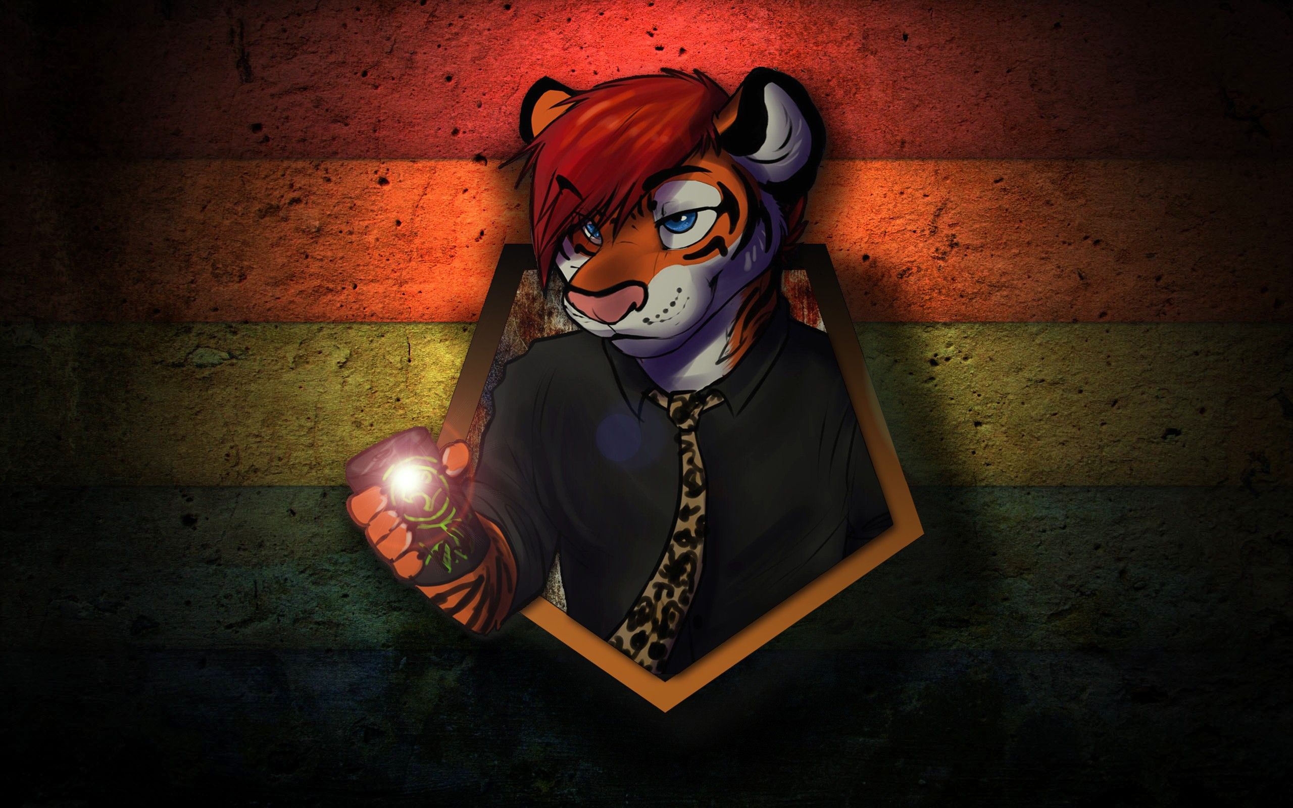 2560x1600 Anthro, Furry, Tiger, Rainbows Wallpaper HD / Desktop and Mobile Background