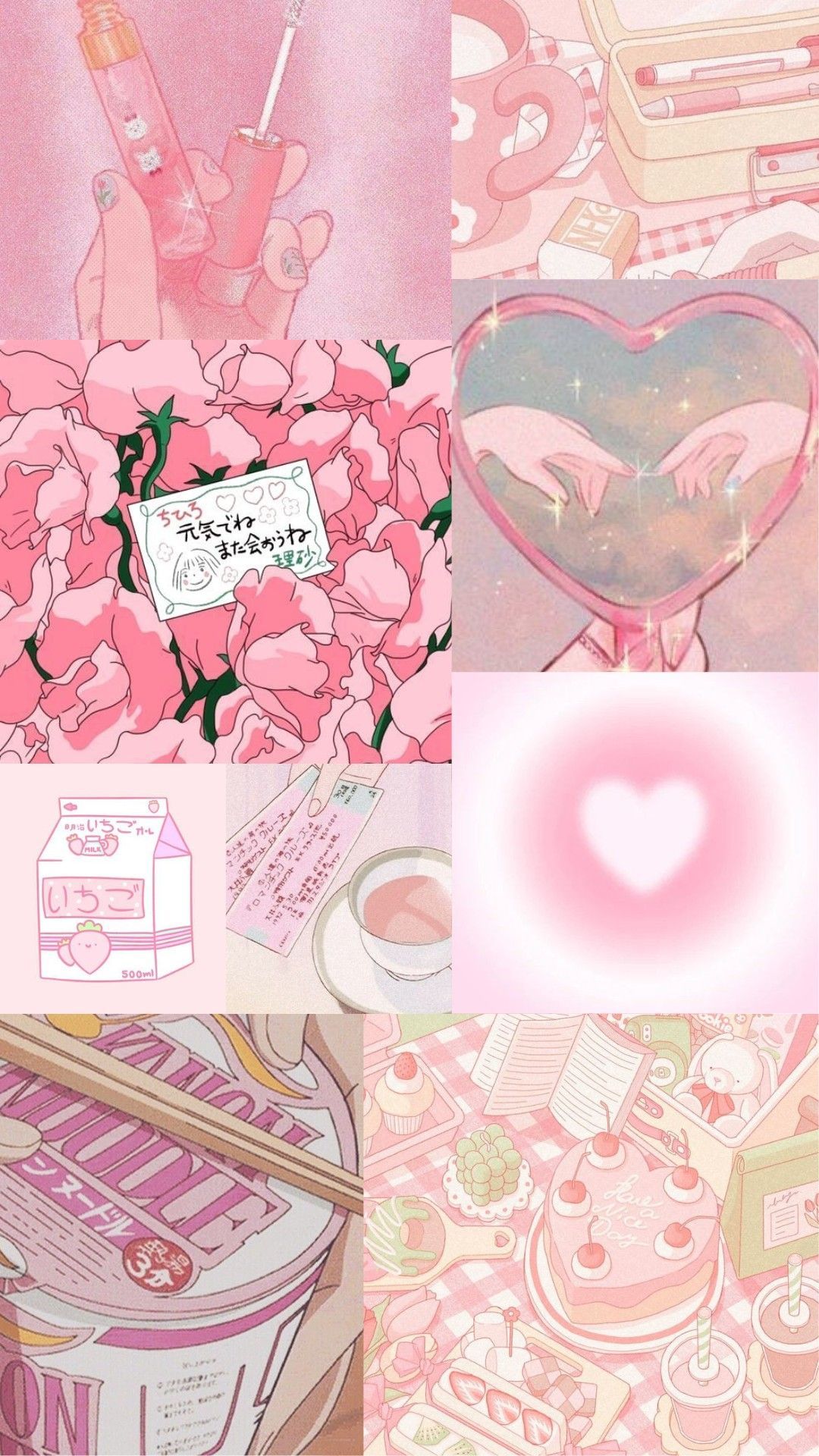 1080x1920 kawaii wallpaper idea pink theme
