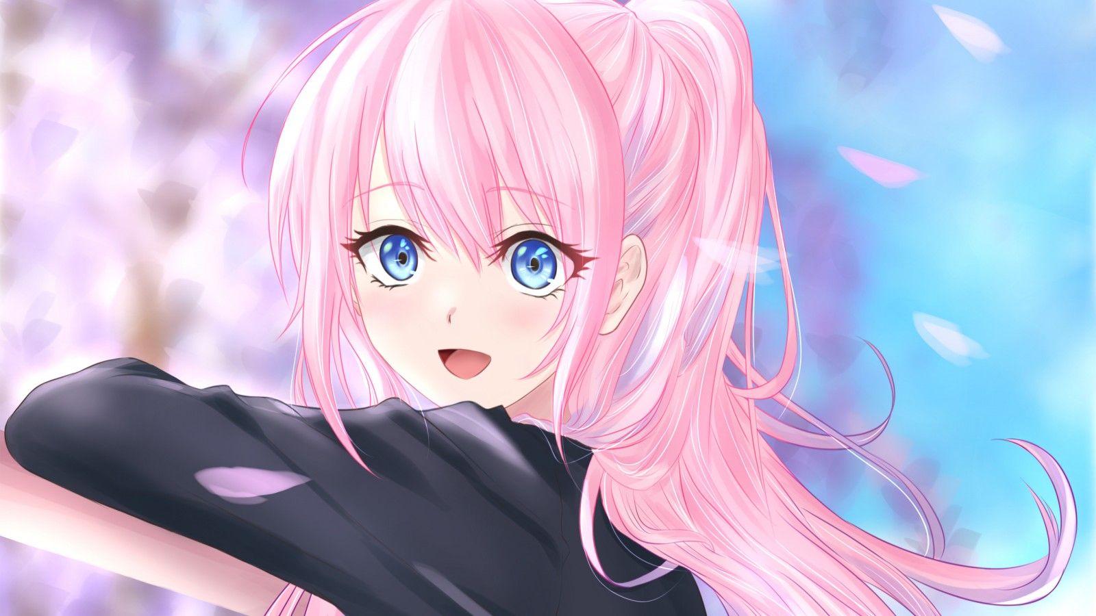 1600x900 Light Pink Hair Blue Eyes Micchon Shikimori HD Shikimori's Not Just a Cutie Wallpaper