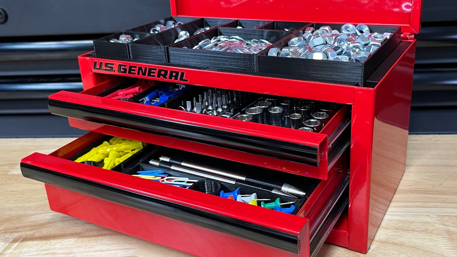 1920x1080 Mini Tool Box Organizer Trays (3D Printing .STL File)
