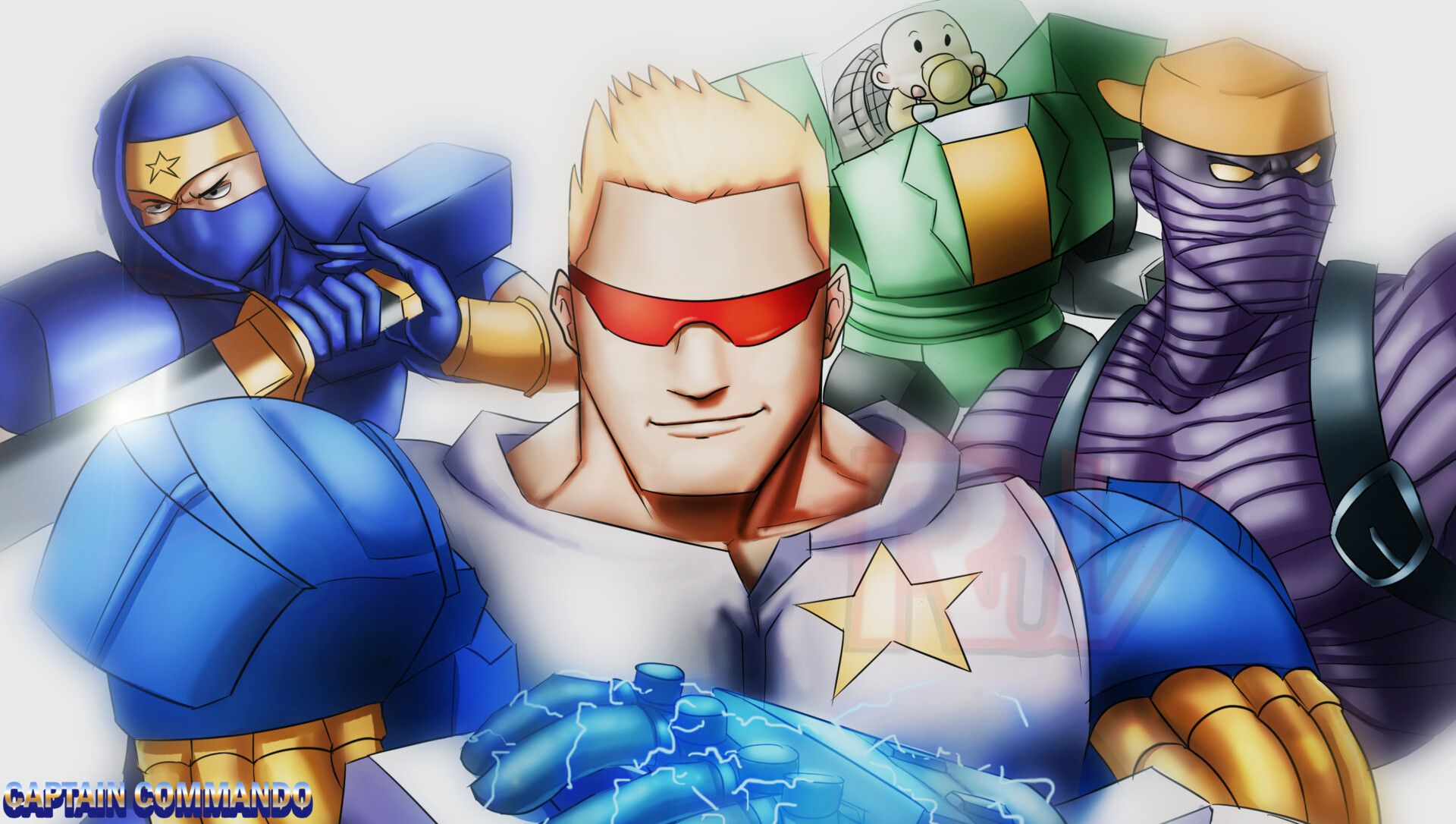 1920x1086 Captain Commando Fanart (2019)
