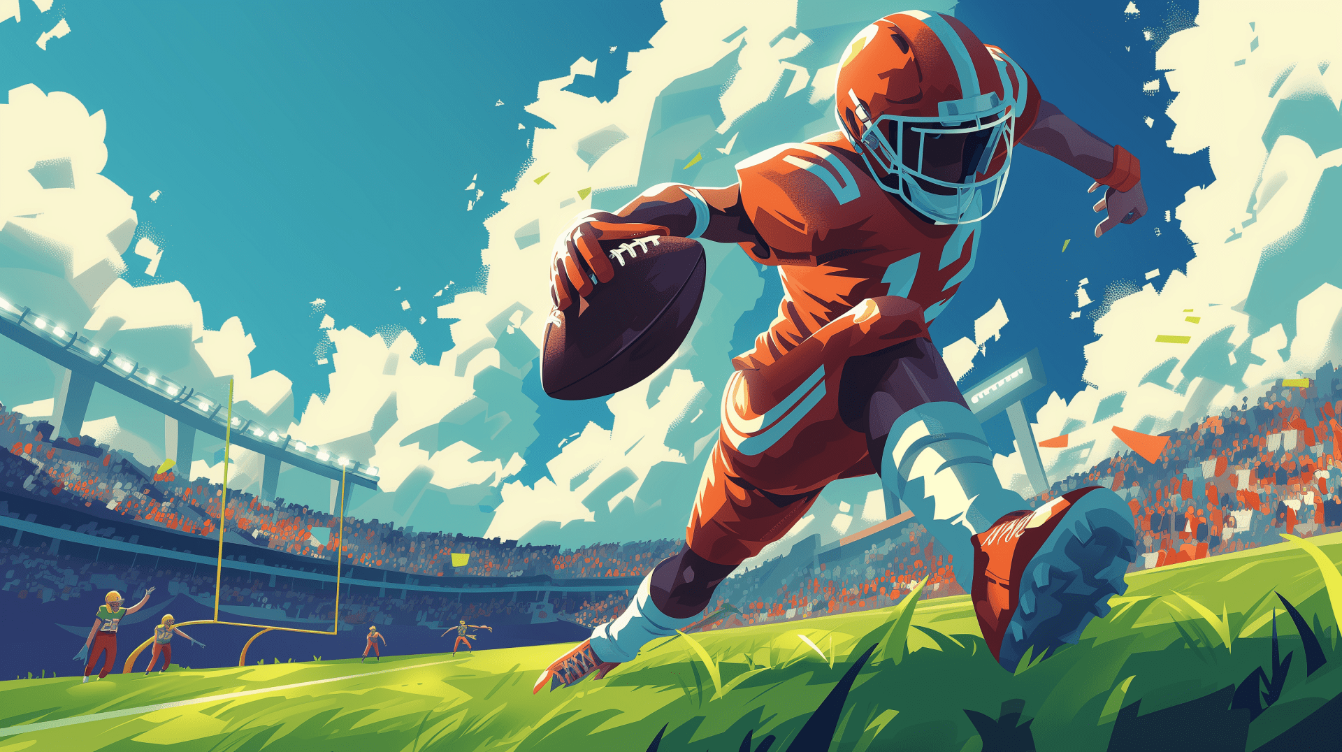 1920x1076 Dynamic Football Touchdown HD Wallpaper