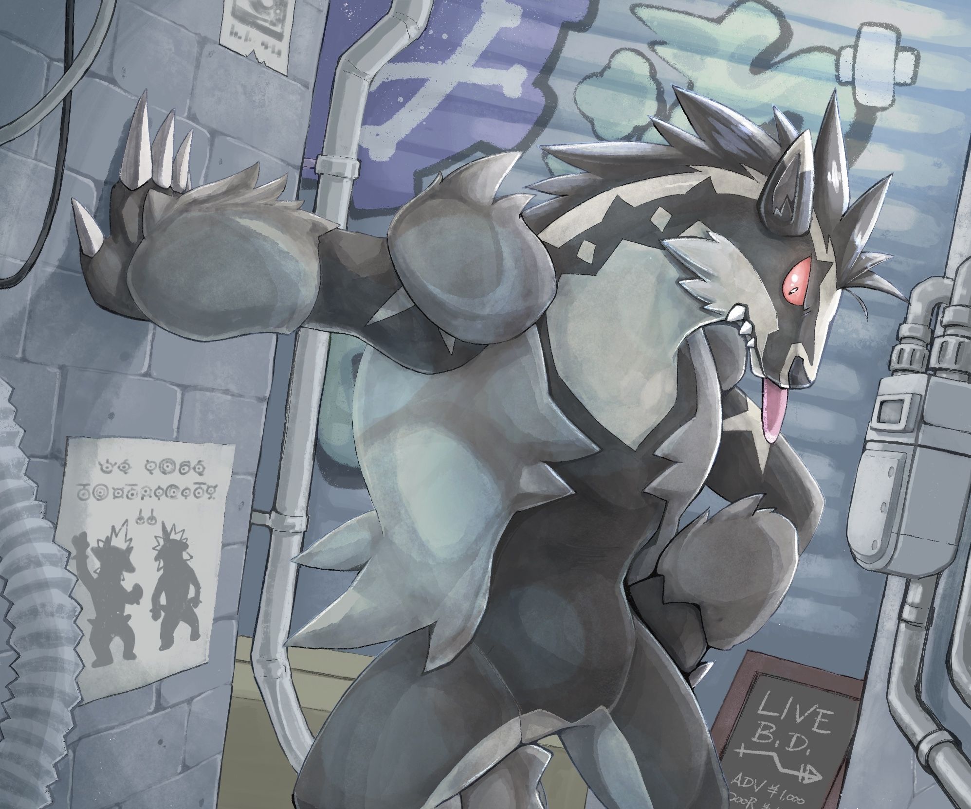 1995x1663 Download Obstagoon (Pokémon) Video Game Pokémon: Sword And Shield HD Wallpaper